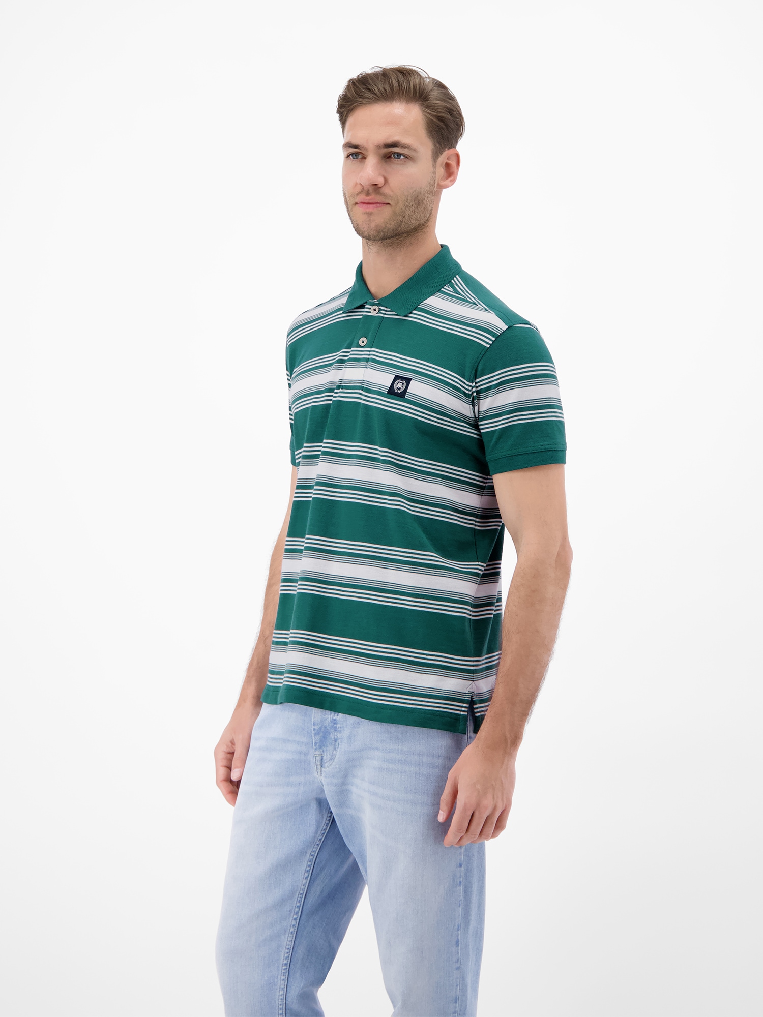 LERROS Poloshirt »Gestreiftes Poloshirt aus 100% Baumwolle«