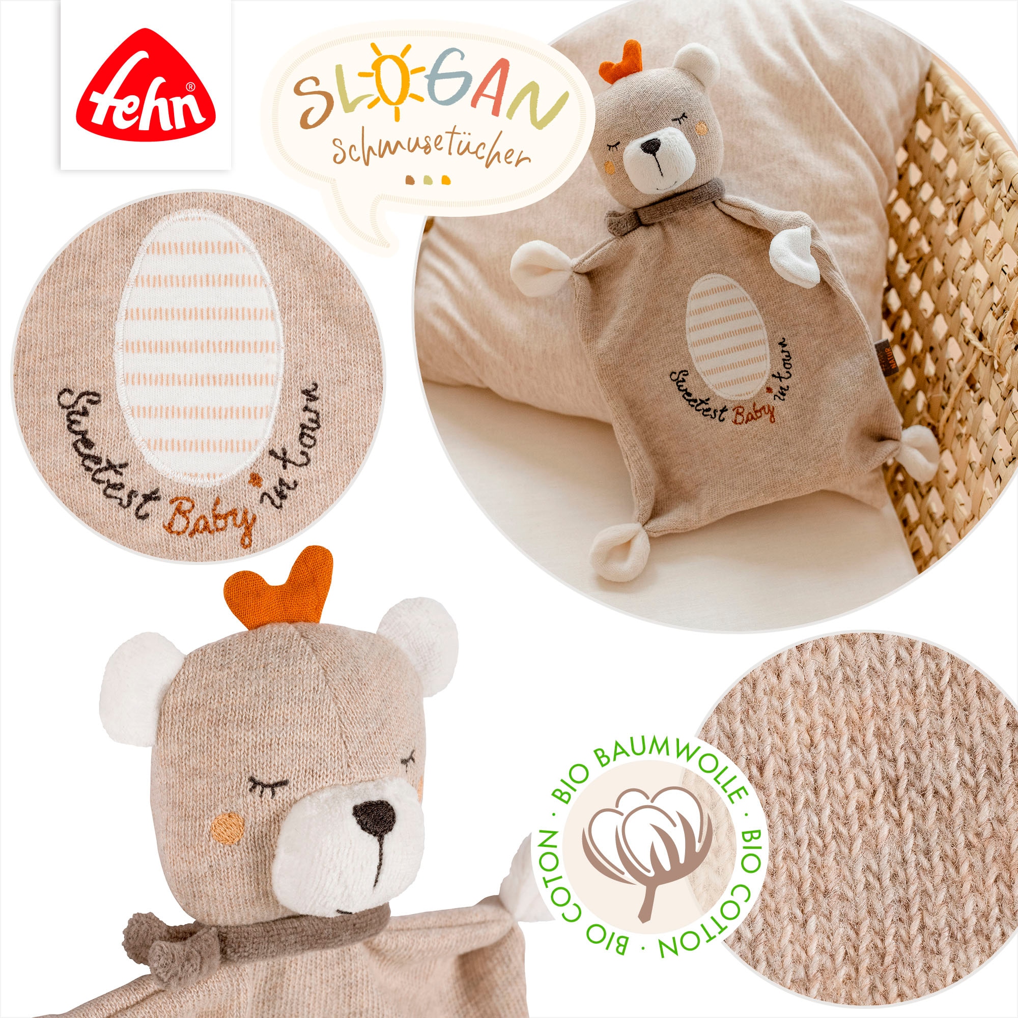 Fehn Schmusetuch »fehnNATUR, Teddy "Baby"«