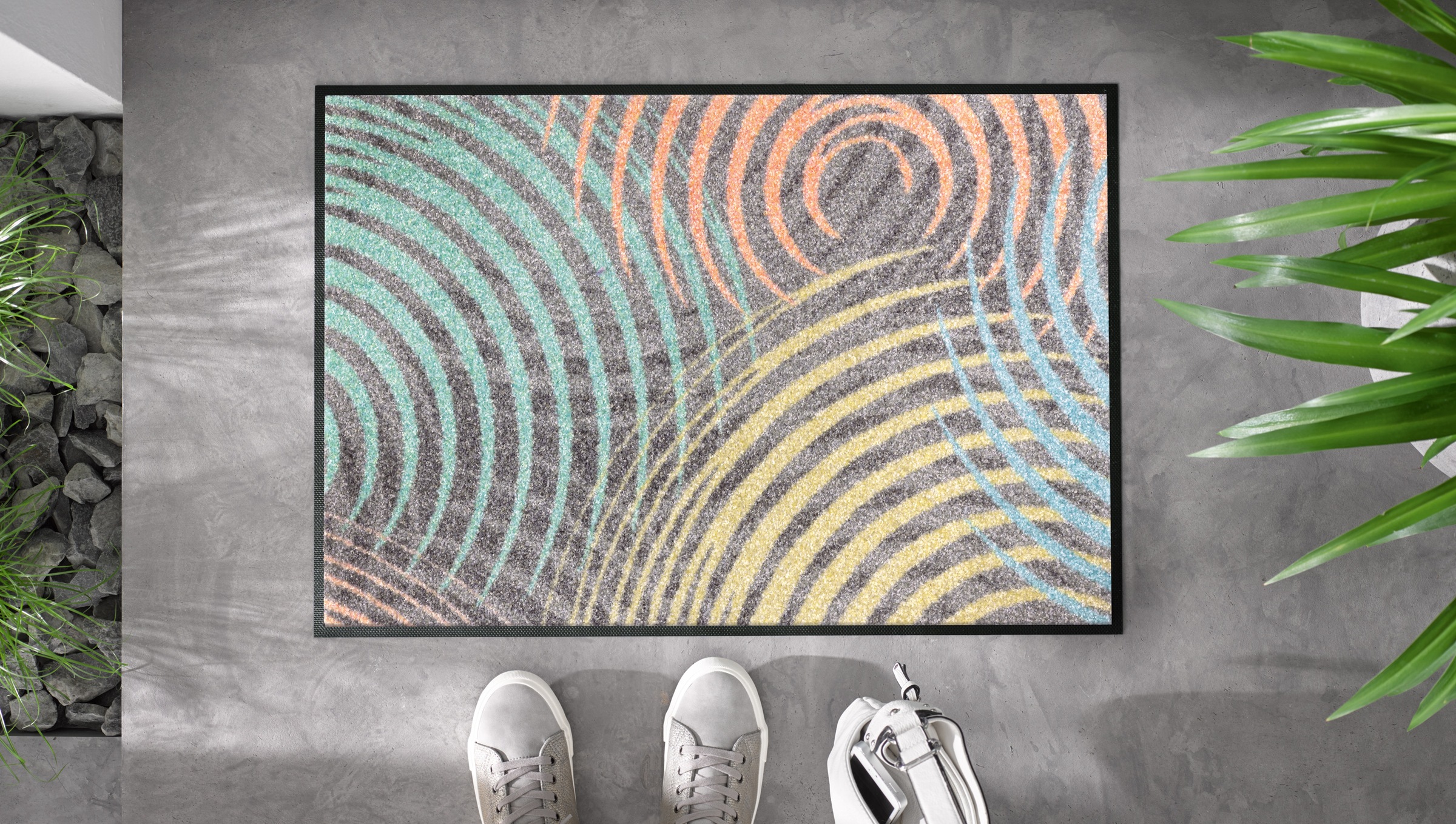 wash+dry by Kleen-Tex Fußmatte "Ondole" rechteckig 7 mm Höhe günstig online kaufen