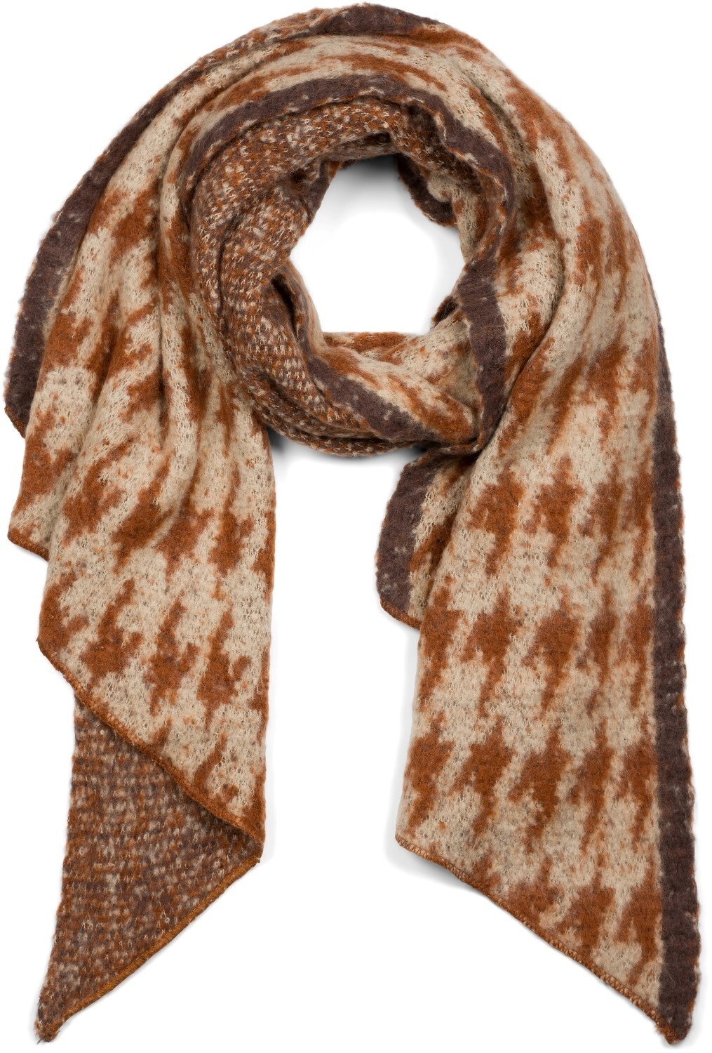 styleBREAKER XXL-Schal "Asymmetrischer Web Schal mit Pepita Hahnentritt Mus günstig online kaufen