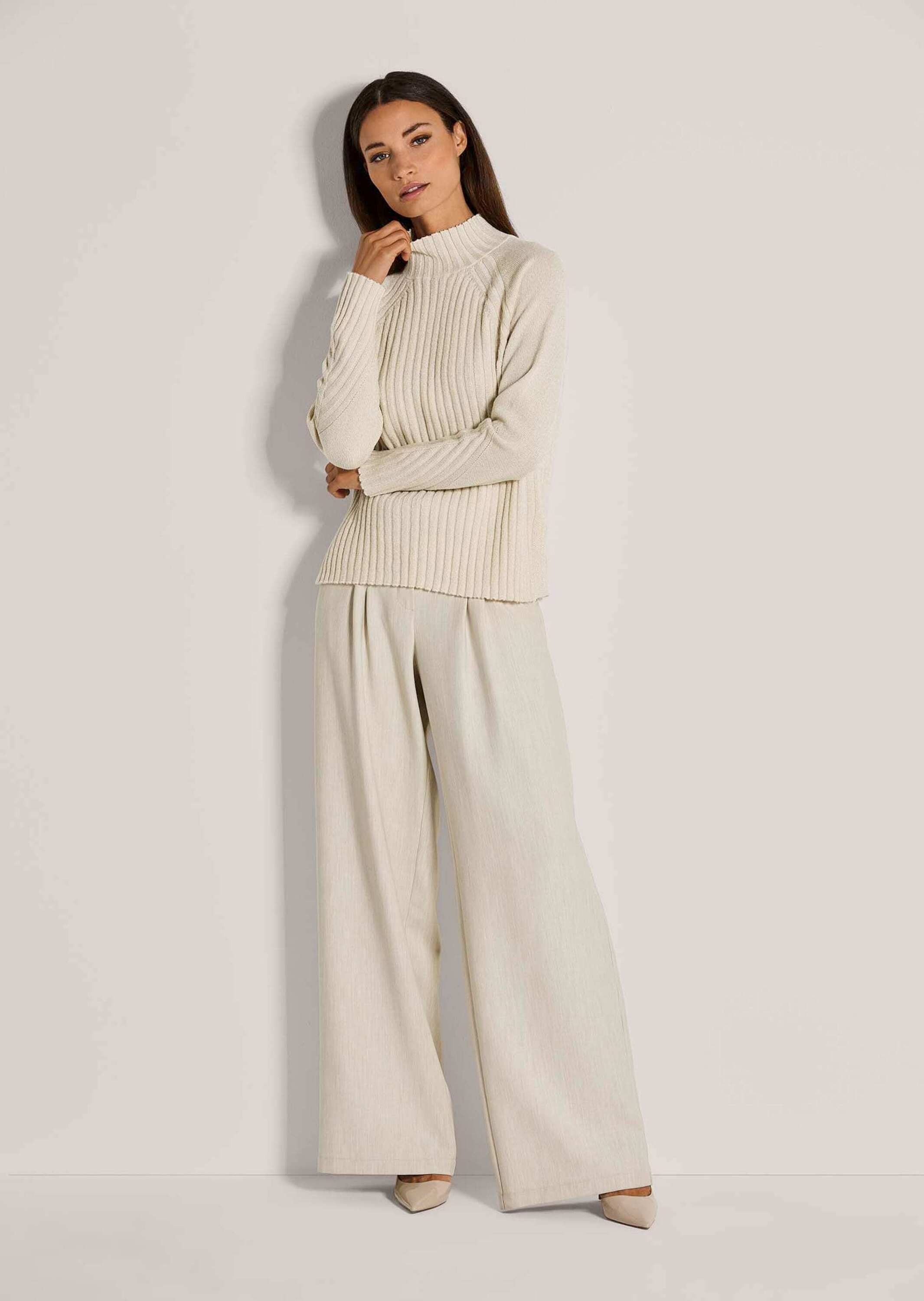 MADELEINE Longpullover "Strickpullover Glanzvoller Strickpullover mit Stehk günstig online kaufen