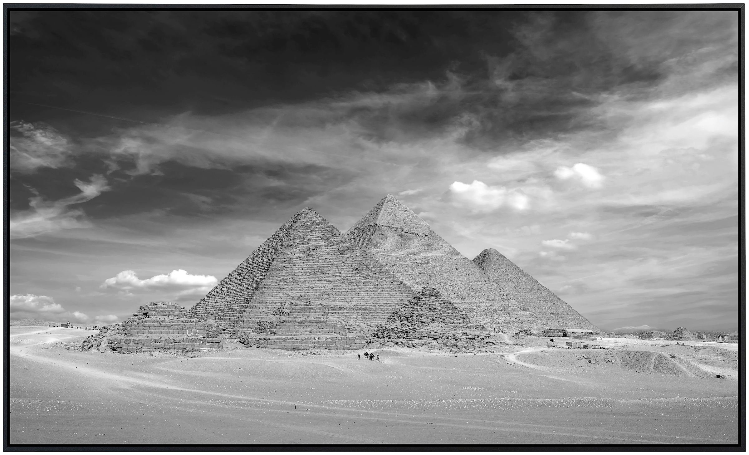 Papermoon Infrarotheizung »Pyramiden Schwarz & Weiß«, sehr angenehme Strahlungswärme