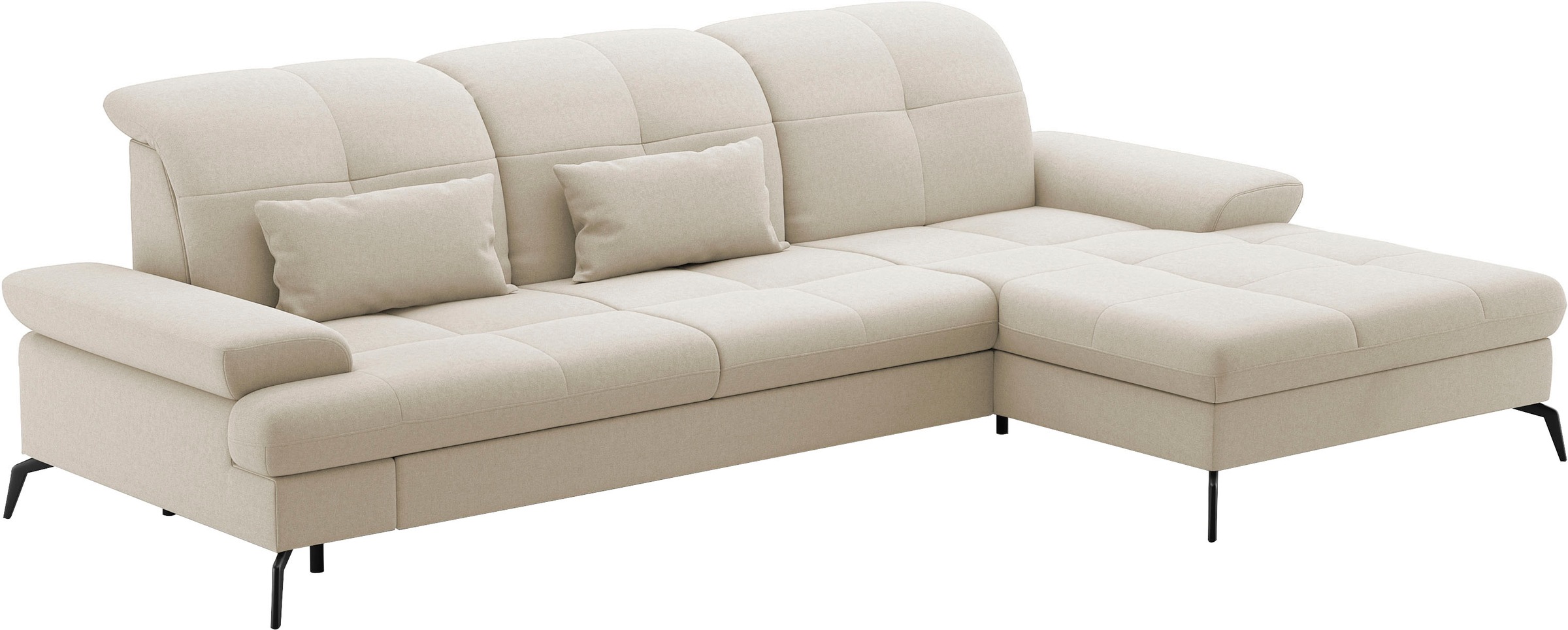 sit&more Ecksofa »Amica, L-Form, inkl. Sitztiefenverstellung & Armteilverstellung« wahlweise mit Bettfunktion, Bettkasten und Kopfteilverstellung