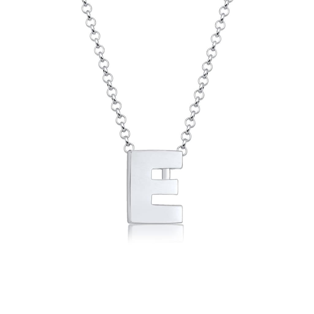 Elli Kette mit Anhänger »Buchstabe E Initialen Trend Minimal 925 Silber«