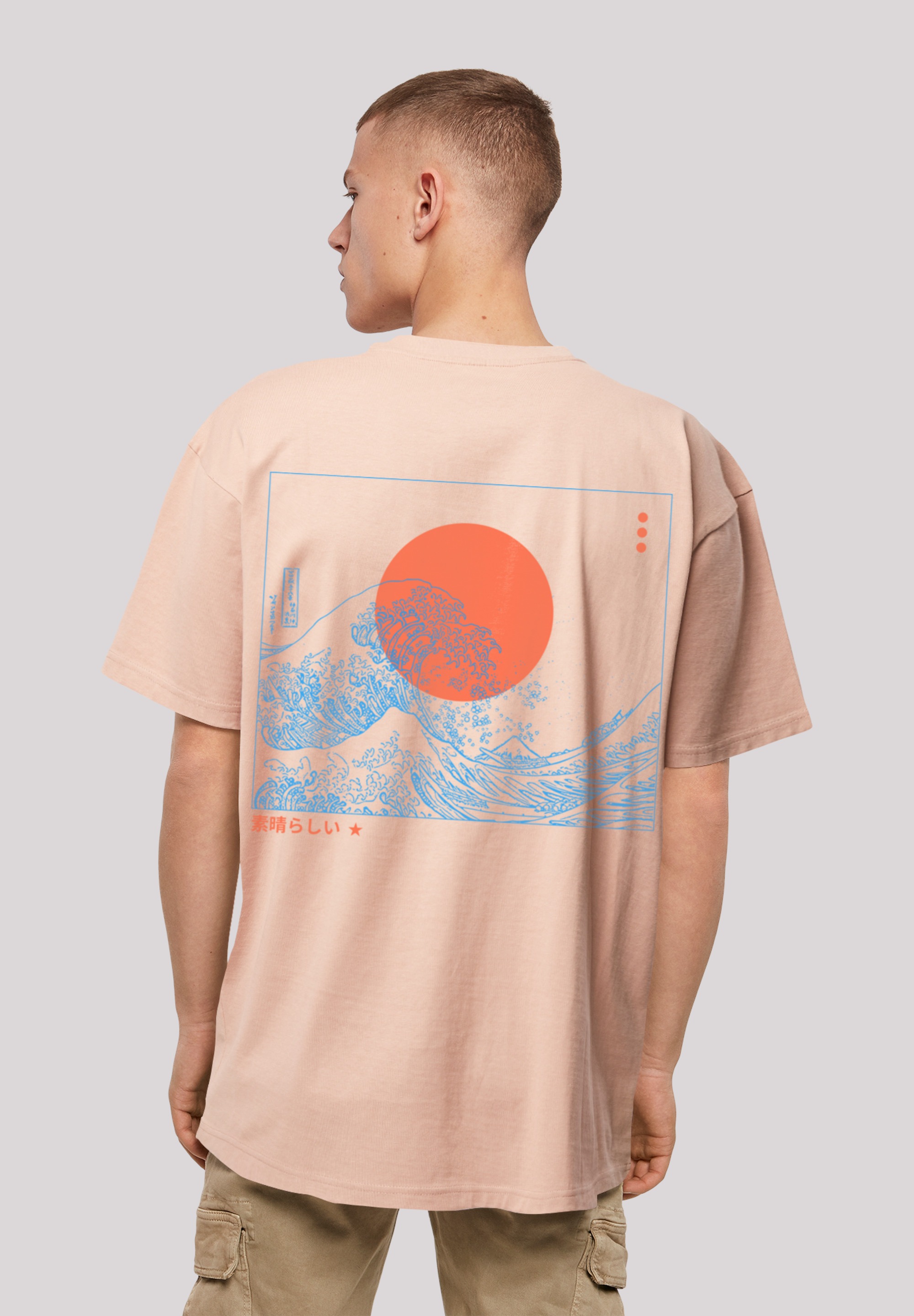 F4NT4STIC T-Shirt "Kanagawa Welle Japan", Print