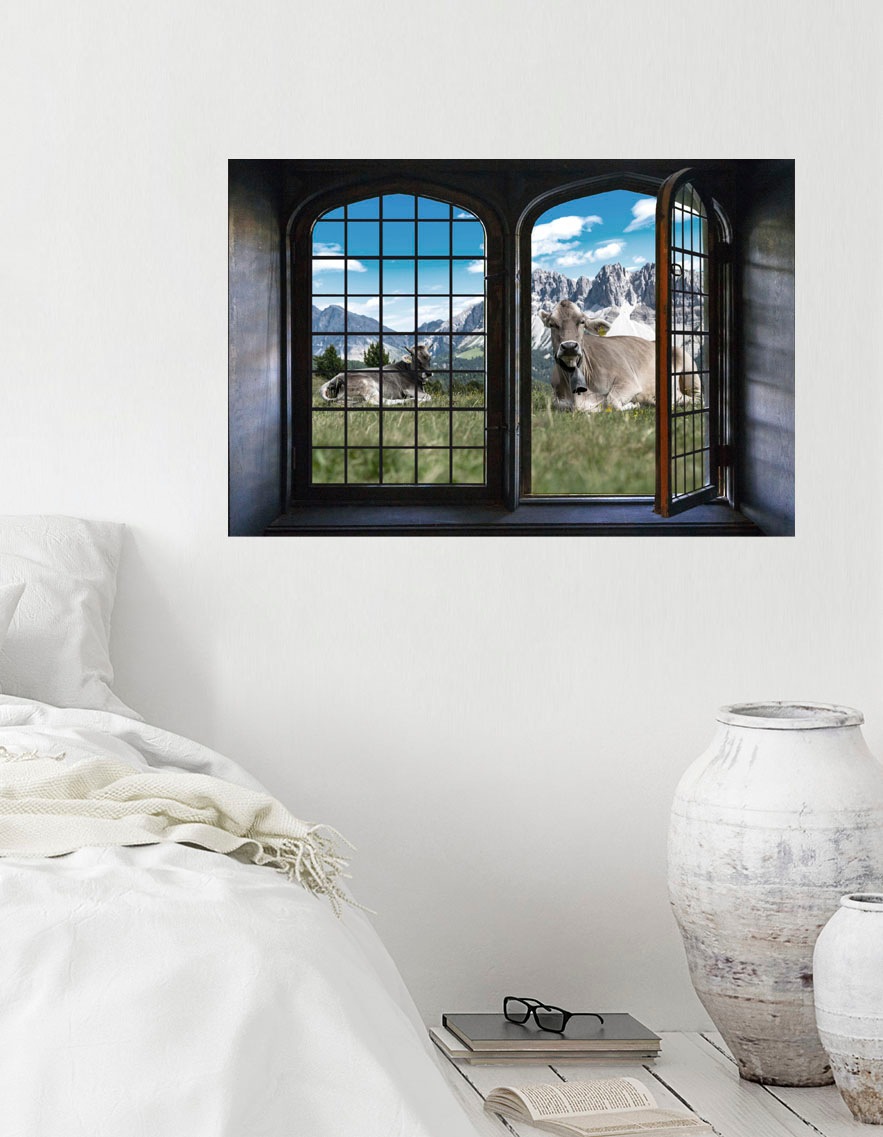 queence Wandsticker »Touch of Austria«, Wandsticker, Wandbild, selbstklebend, 3D, Fenster