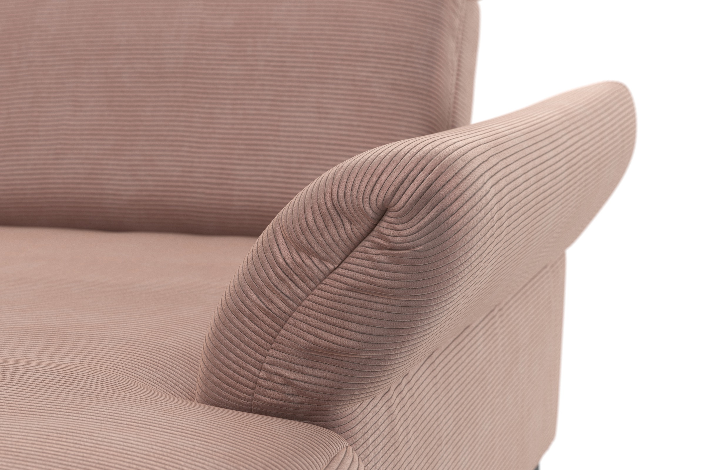 Home affaire Ecksofa »Coco L-Form« Sitztiefen-, Arm- und Kopfteilverstellung, Cord-Bezug, Fußhöhe 15 cm