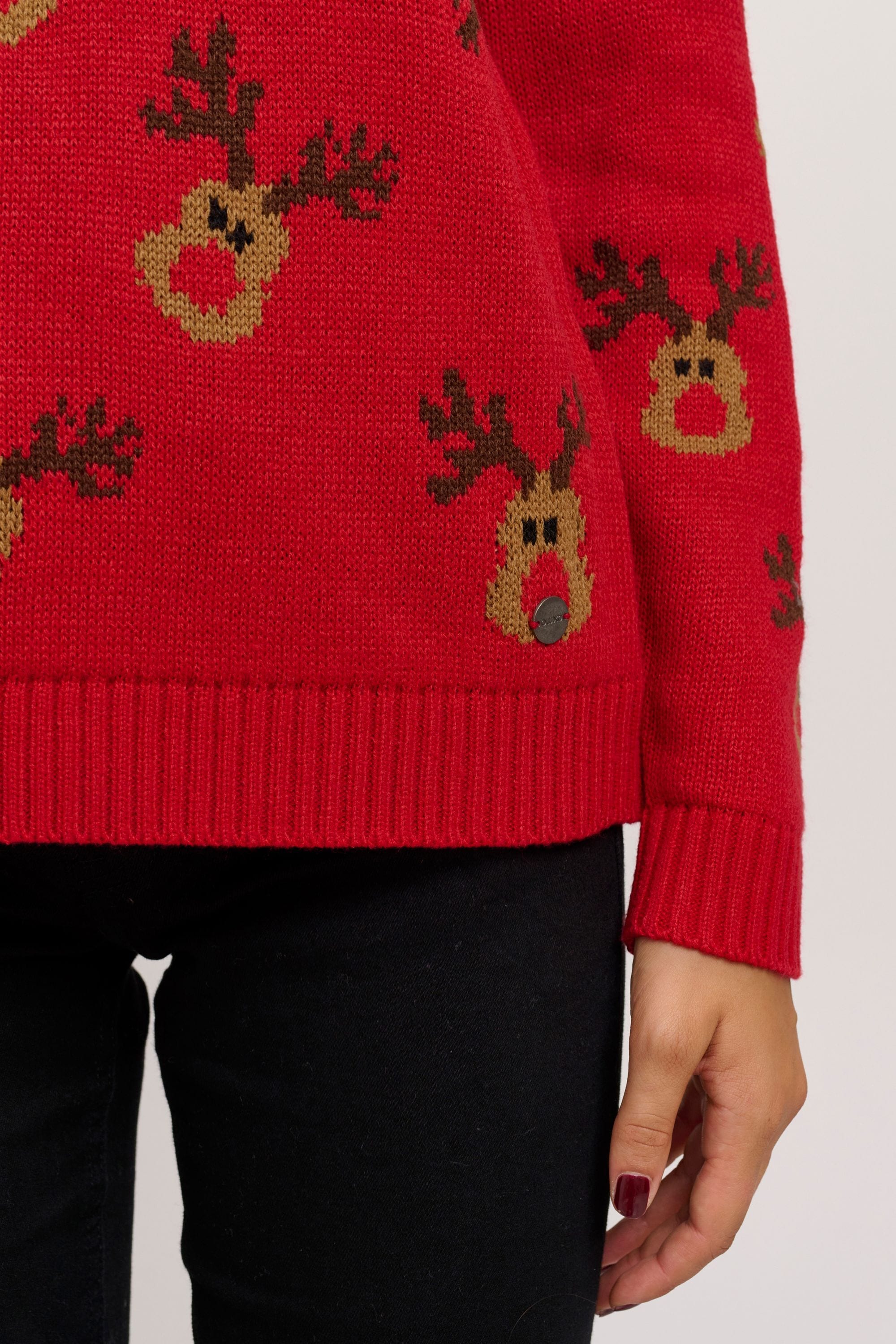 OXMO Strickfleece-Pullover »Strickpullover OXChristel«