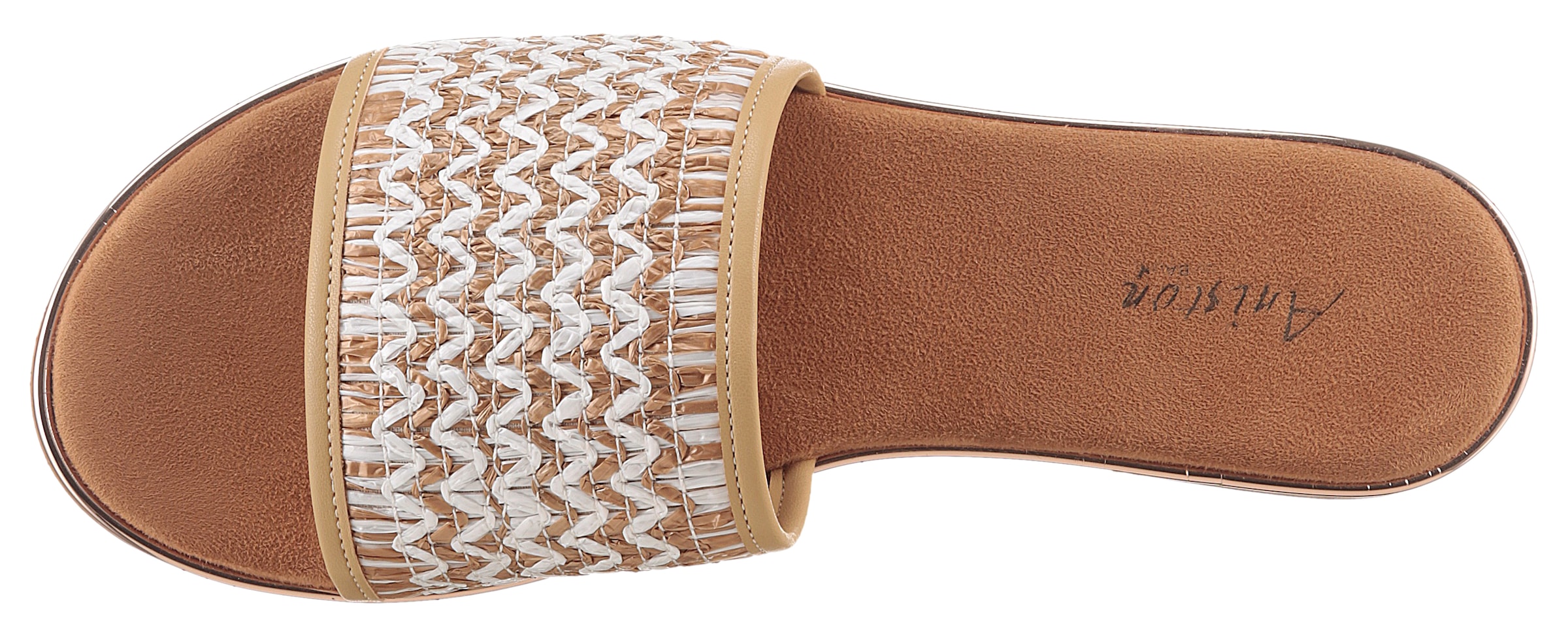 Aniston SHOES Pantolette, Sommerschuh, Strandschuh, Bast-Optik - NEUE KOLLEKTION