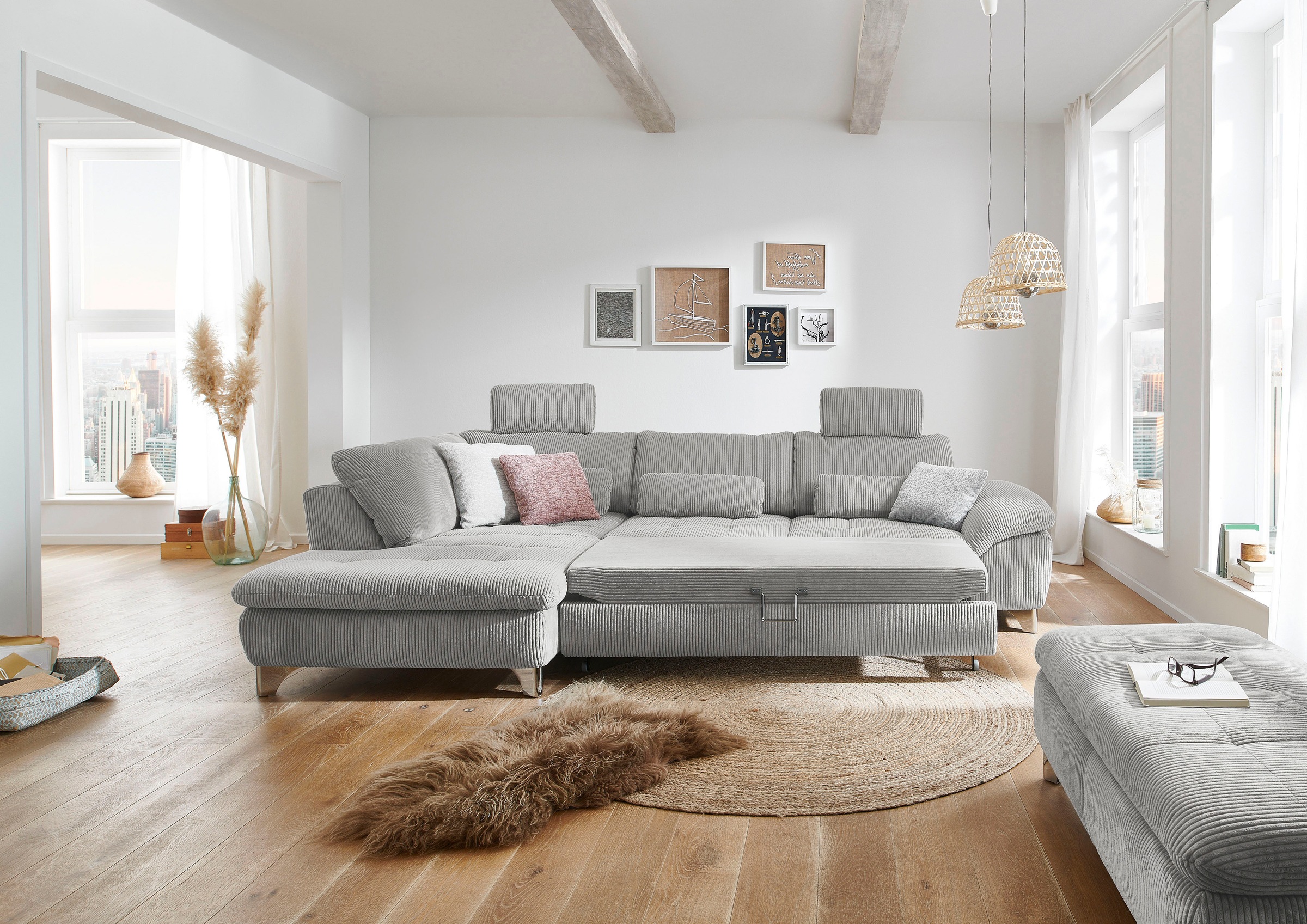 Die PlanBar Ecksofa "MP-IN14007 L-Form", wahlweise mit Bettfunktion und ver günstig online kaufen