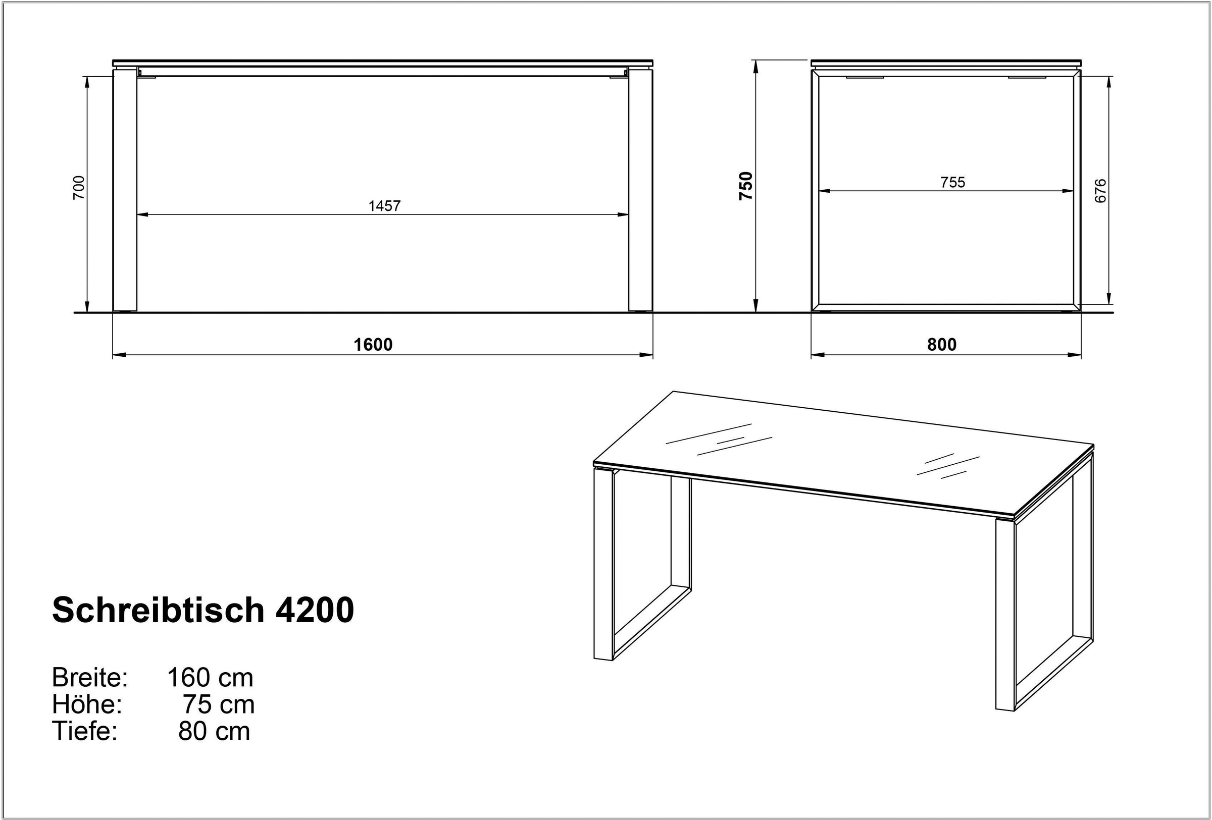 GERMANIA Büro-Set »GW-Monteria«, (Set, 2 tlg.)