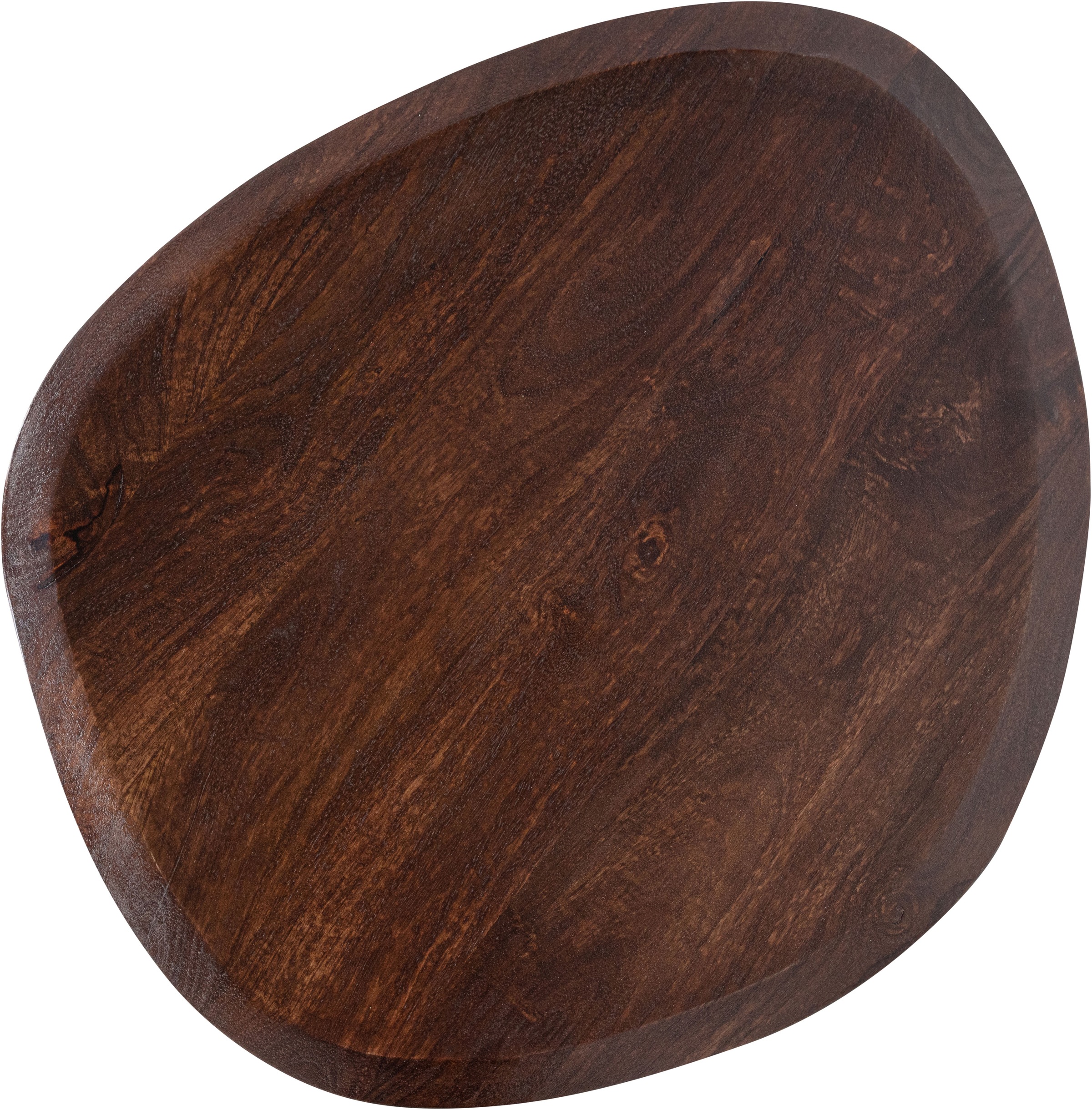 WOOOD Beistelltisch »Posture aus Mangoholz mit organischer Platte und Standfuß 60x53x51 cm« Tragkraft 15 kg, Standfuß Ø 16–29 cm, Plattendicke 3 cm