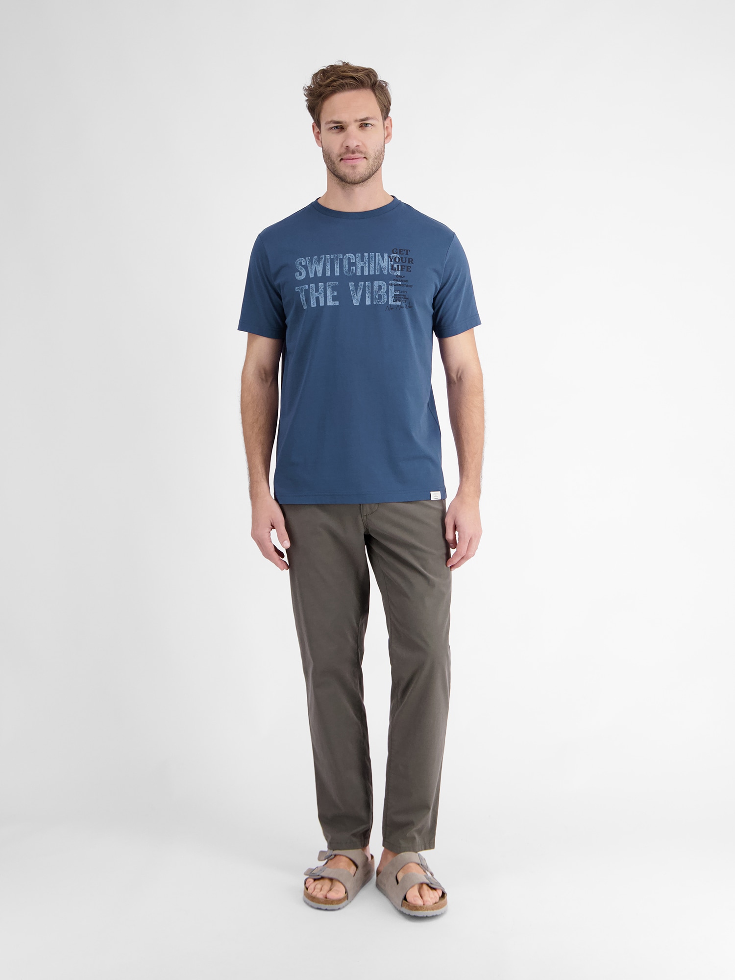 LERROS T-Shirt »LERROS Herren T-Shirt mit Brust-Print«