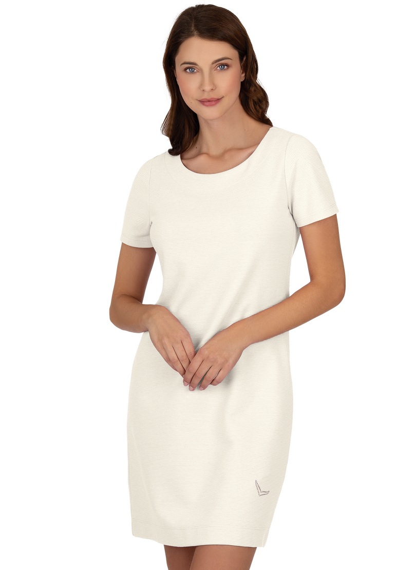 Trigema Jerseykleid "TRIGEMA Halbarm Kleid mit Kristallsteinen", (1 tlg.)