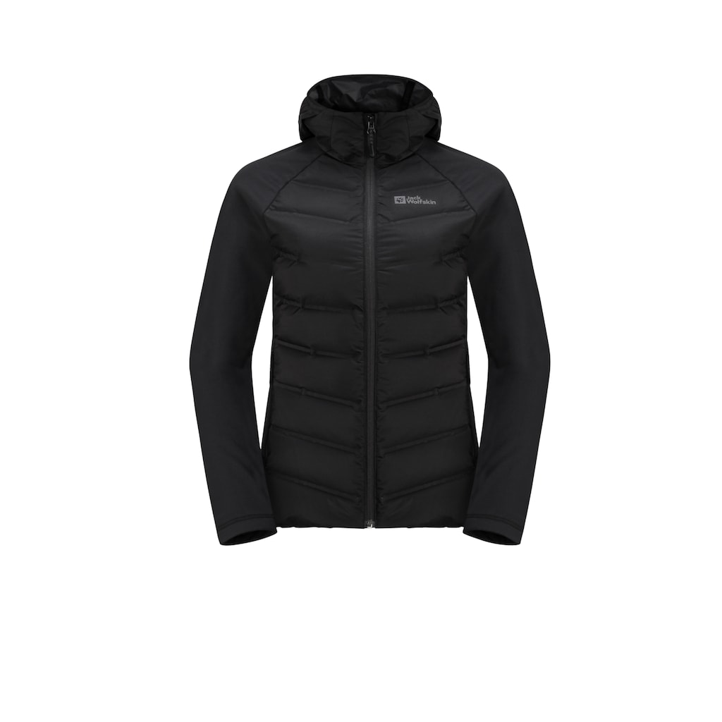 Jack Wolfskin Fleecejacke »TASMAN DOWN HYBRID W«, mit Kapuze, wärmende Hybrid-Kapuzenjacke für jeden Trail