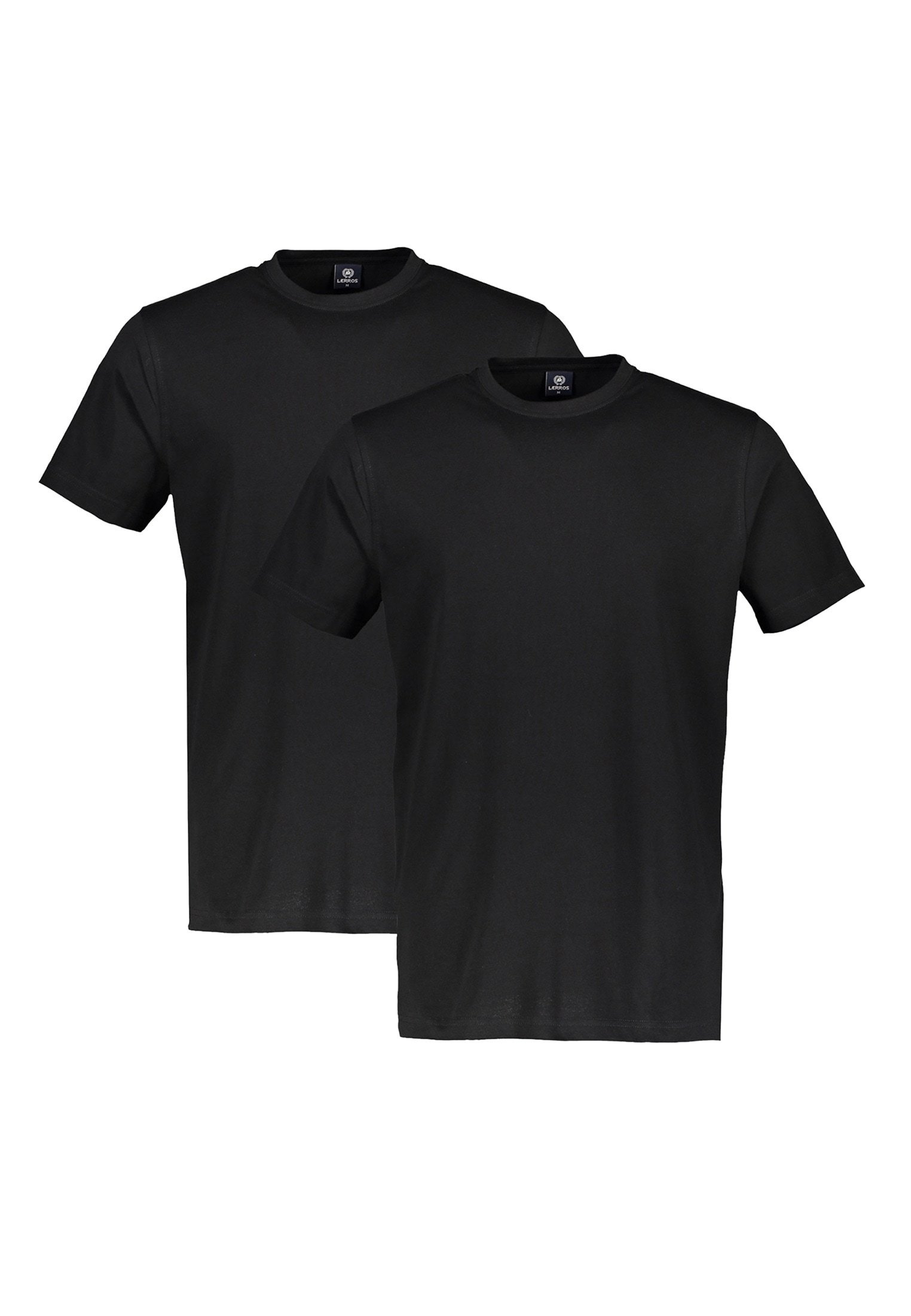 T-Shirt LERROS, Herren, Gr. XL, schwarz, Single Jersey, Obermaterial: 100% Baumwolle, unifarben, Rundhals, Shirts T-Shirt, in klassischer Optik