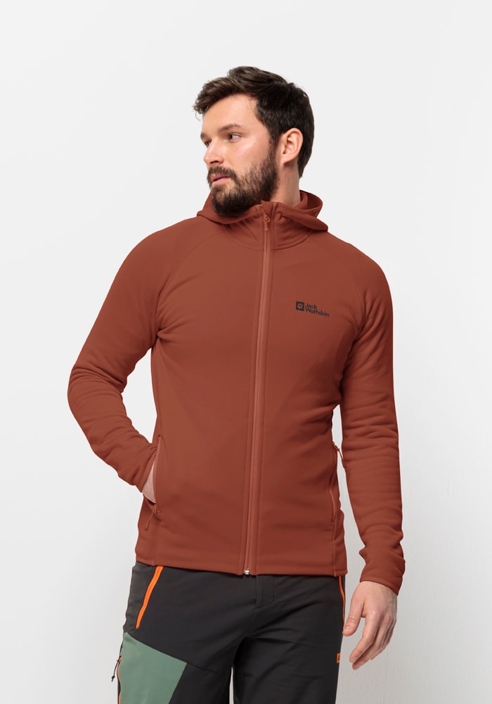 Jack Wolfskin Fleecejacke "BAISELBERG HOODED FZ M", mit Kapuze