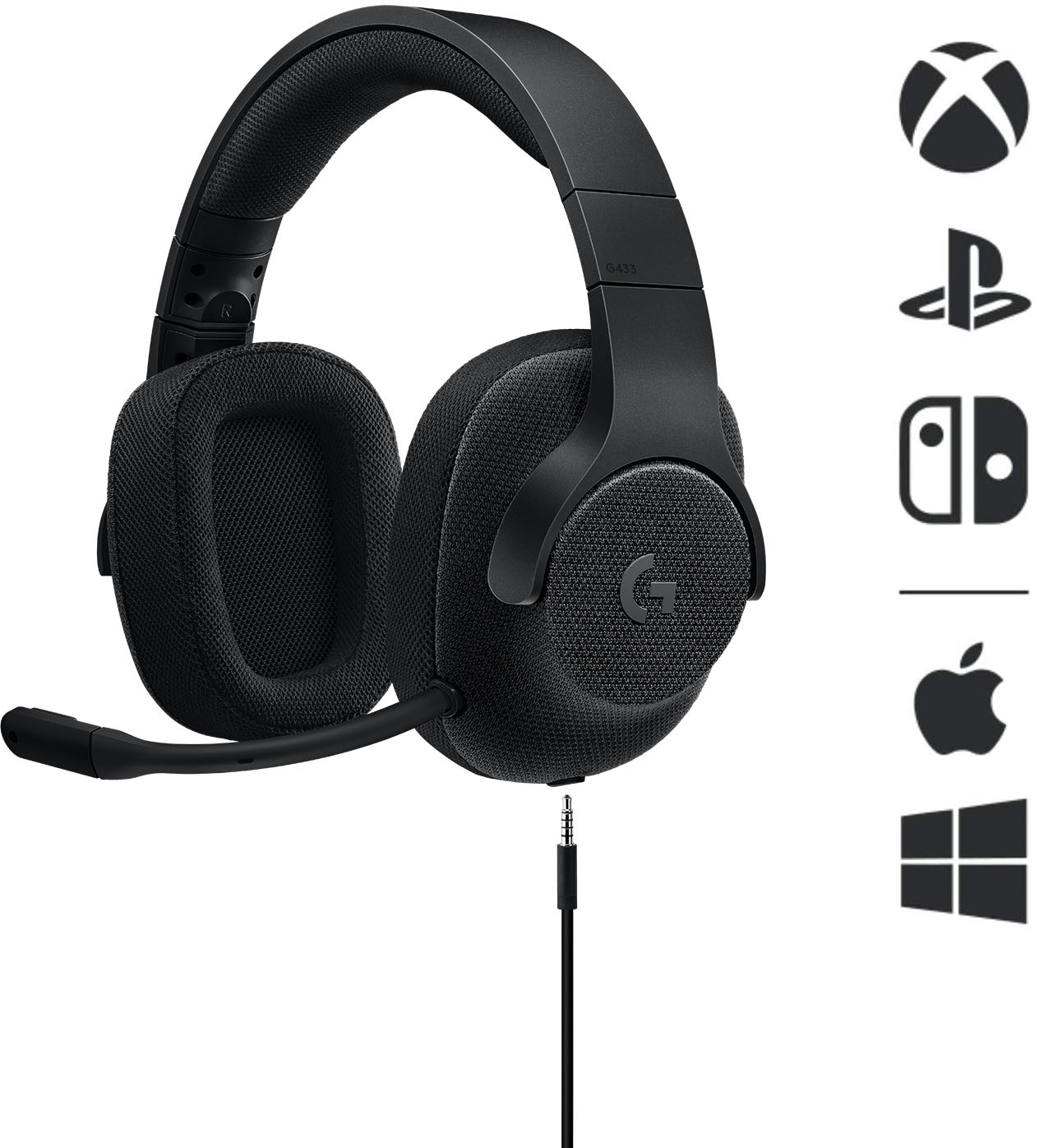 | »G433«, Logitech abnehmbar-Rauschunterdrückung Gaming-Headset Mikrofon BAUR G