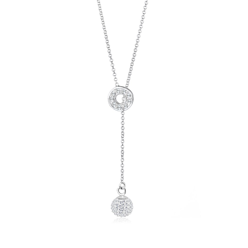 Elli Collierkettchen »Y-Kette Kristalle 925 Sterling Silber«