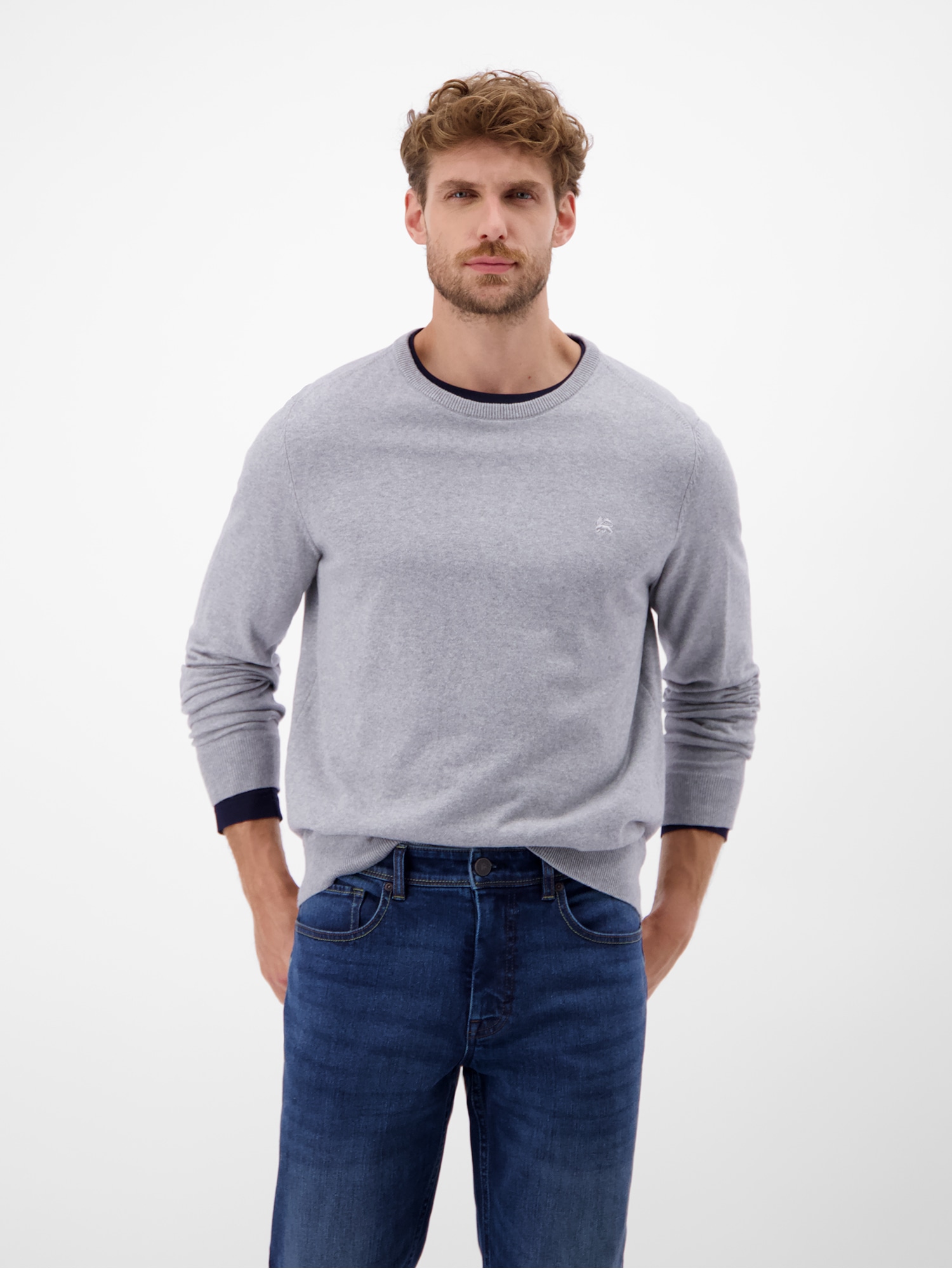 LERROS Strickpullover »LERROS Herren Basic Strickpullover«