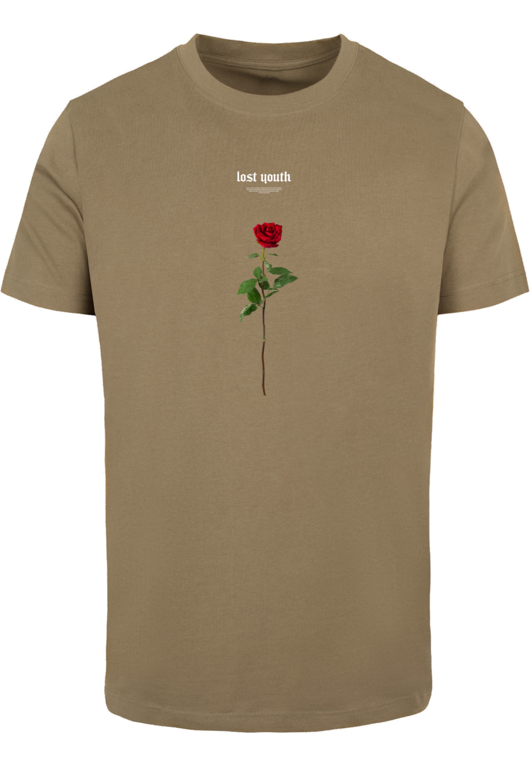 MisterTee Kurzarmshirt "MisterTee Herren Lost Youth Rose Tee" 1 Stk.