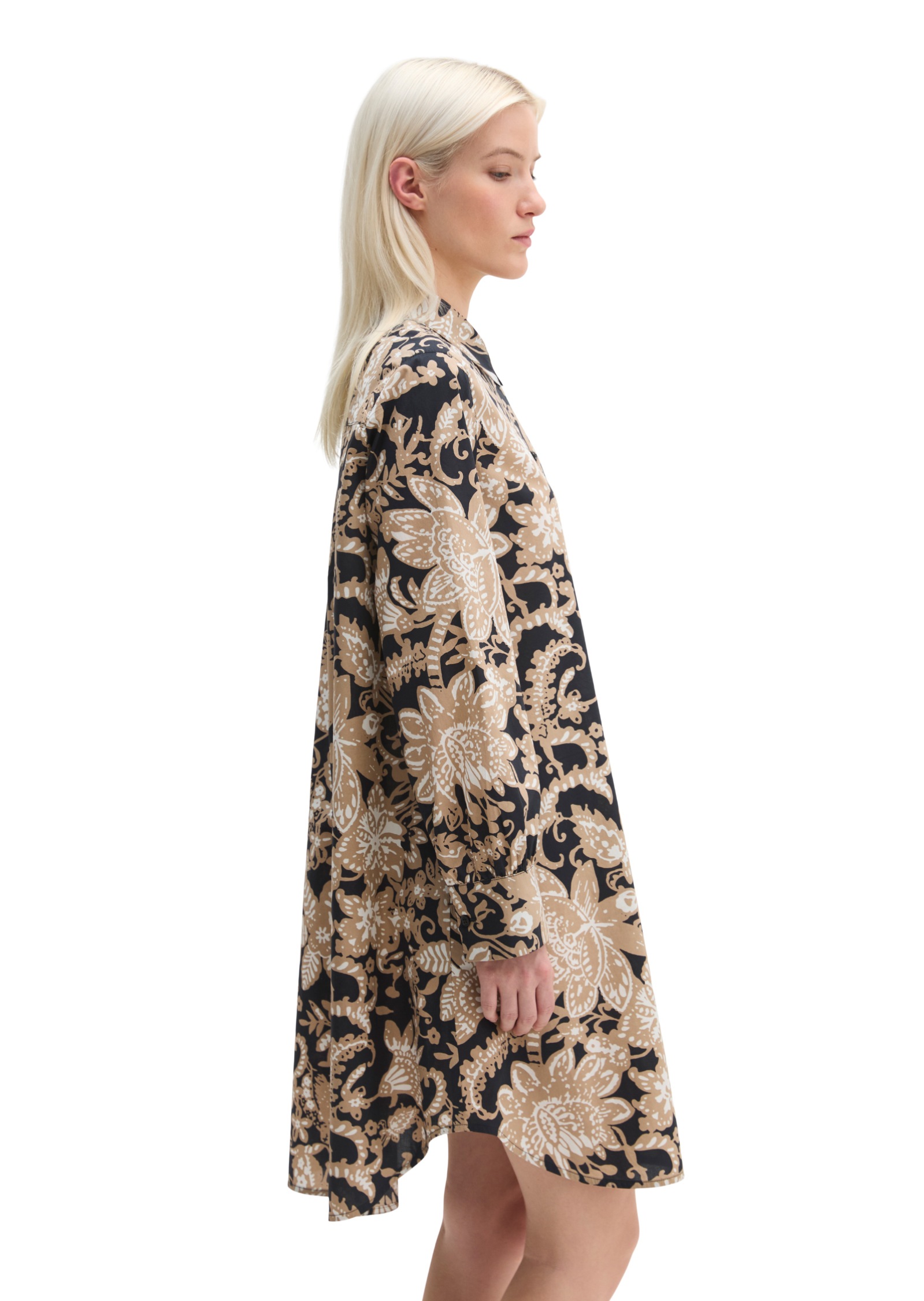 Marc O'Polo Hemdblusenkleid »aus Papertouch-Popeline mit Allover-Print«