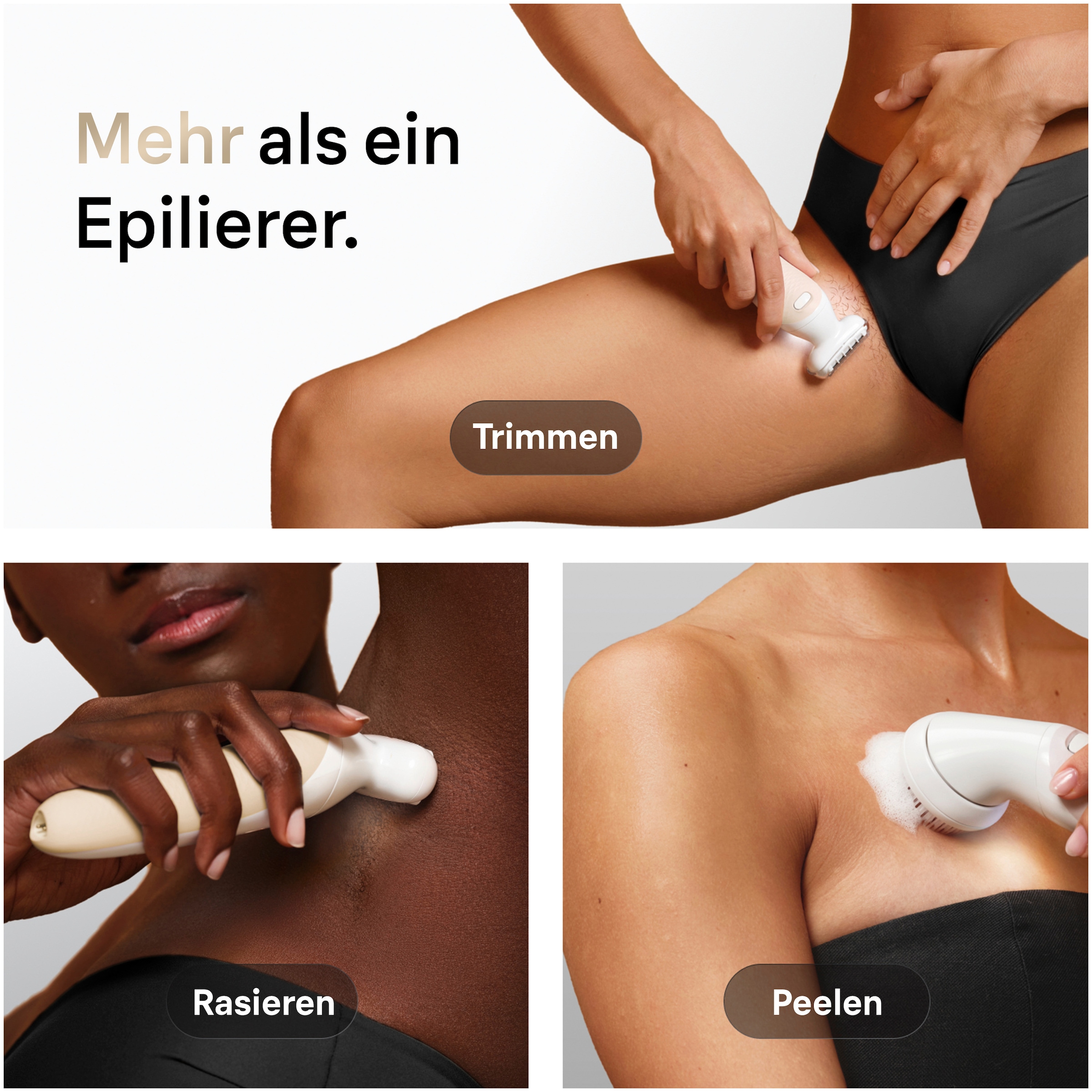Braun Epilierer »Silk-épil 9 SES9-060 3D« 360° Flex, Wet & Dry, SmartLight, Rasieraufsatz, Trimmeraufsatz