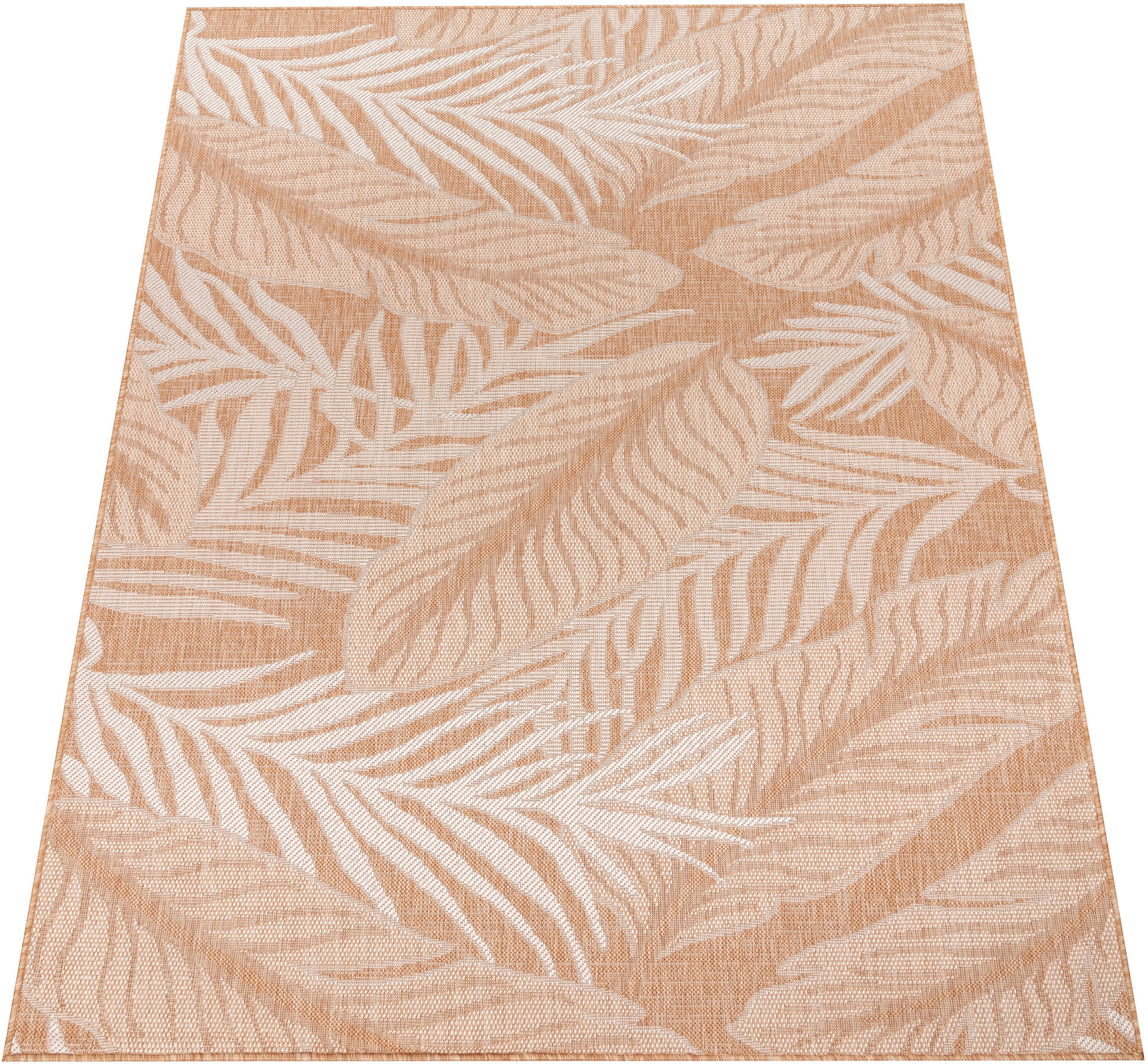 Paco Home Teppich »Illusion In- Motiv, kaufen | Outdoor 326«, rechteckig, geeignet und Flachgewebe, Blätter BAUR