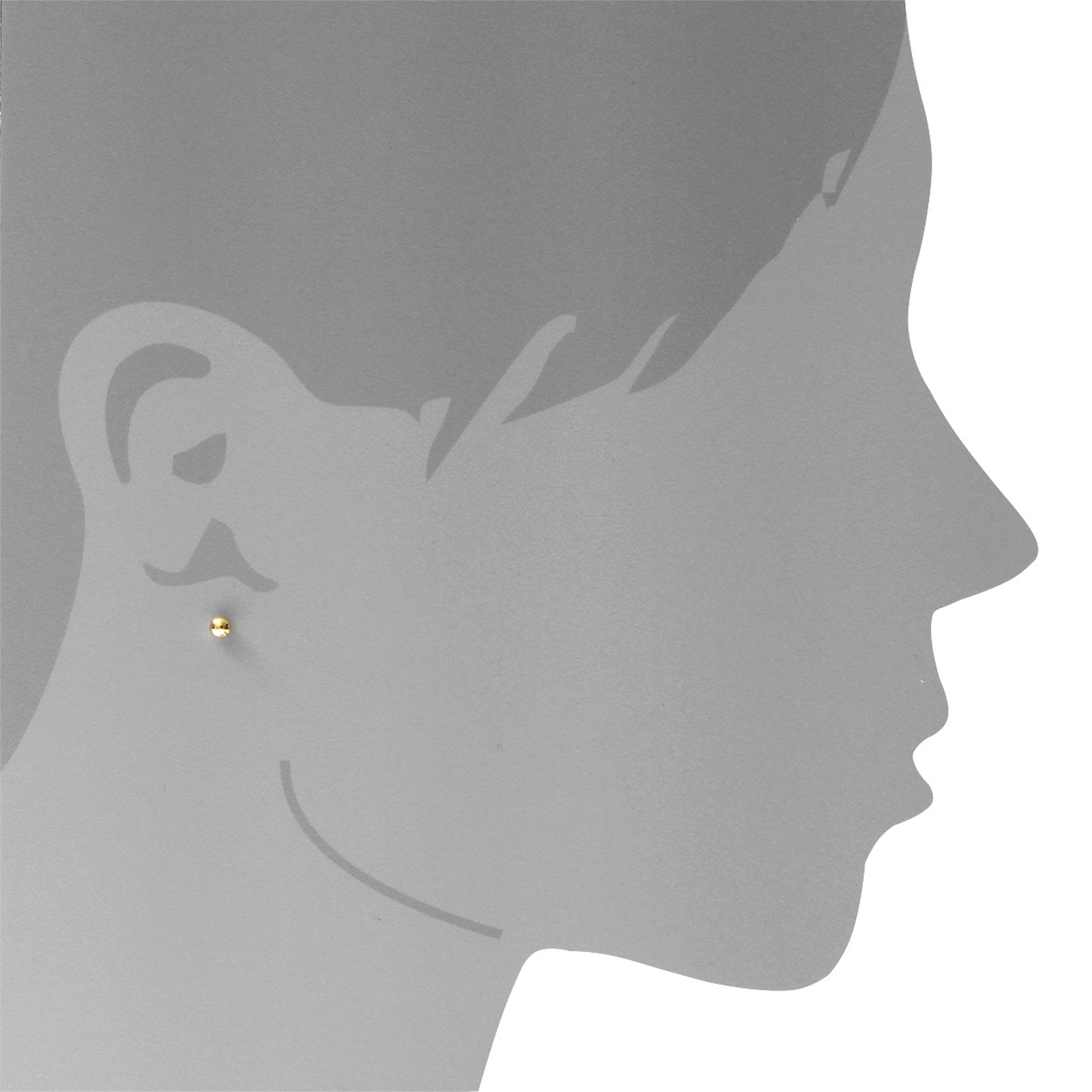 OSTSEE-SCHMUCK Paar Ohrstecker »Ostsee-Schmuck Ohrstecker Kugel 4 mm Ohrstecker Kugel 4 mm«, (2 tlg.)