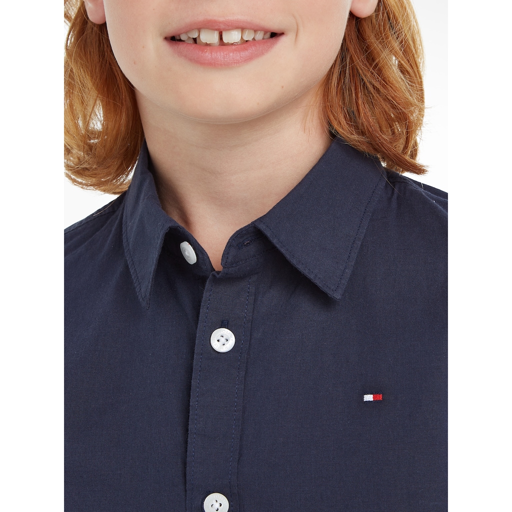 Tommy Hilfiger Langarmhemd »SOLID STRETCH POPLIN SHIRT L/S«