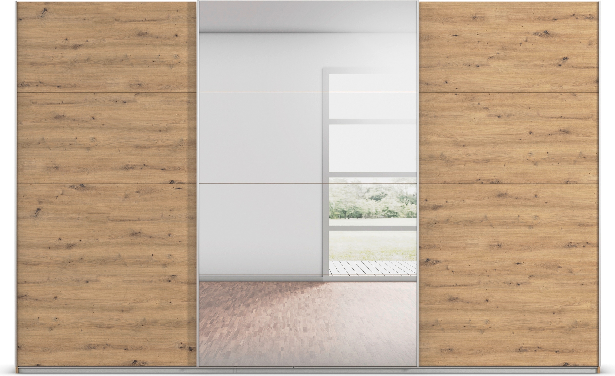rauch Schwebetürenschrank »Kleiderschrank Schrank Garderobe AGORDO«, Top Innenausstattung, in 4 Breiten und 2 Höhen MADE IN GERMANY