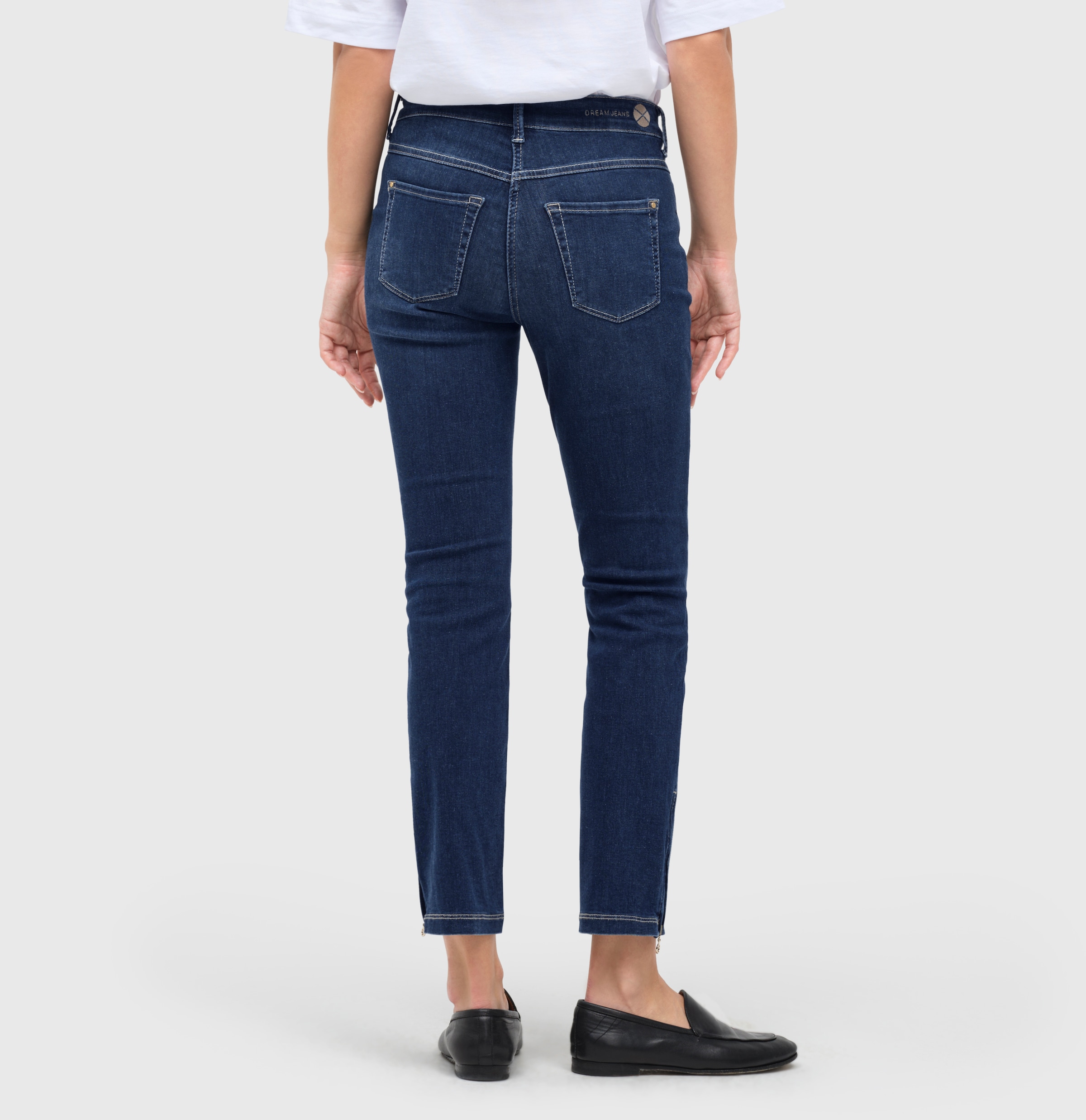 MAC 7/8-Jeans »Dream Chic«, verkürzte Form mit Reißverschluss