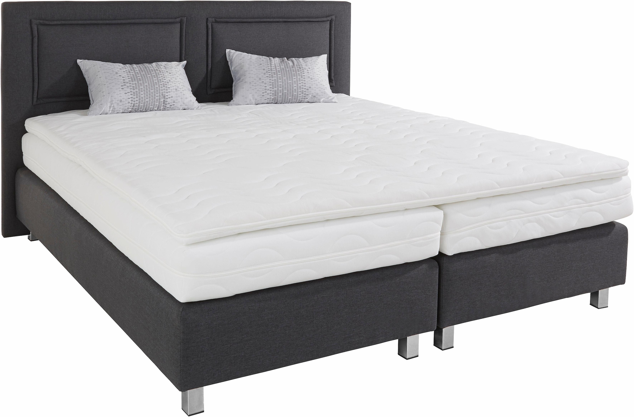 Westfalia Schlafkomfort Boxspringbett, inkl. Kaltschaum-Topper und Zierkissen