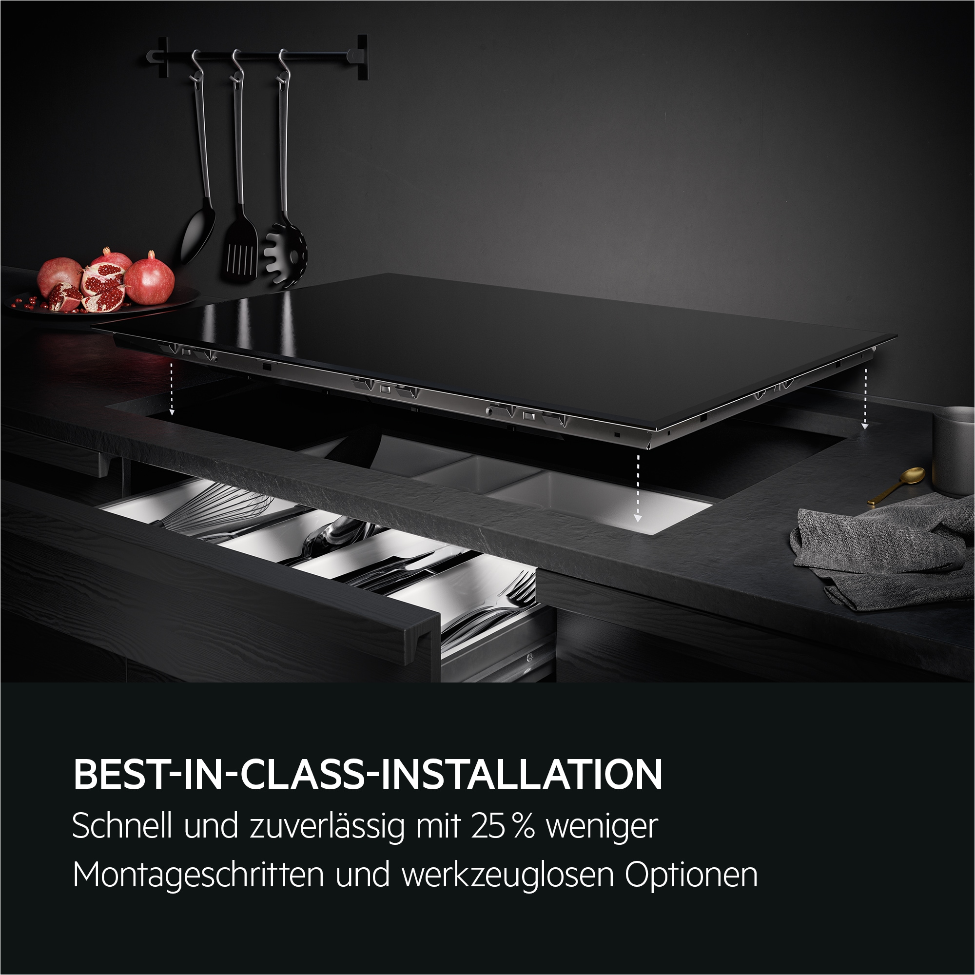 AEG Elektro-Kochfeld »TI84HAF7XB« Rapid‑Power Made in Germany: Kürzere Aufheizzeiten beim Kochen