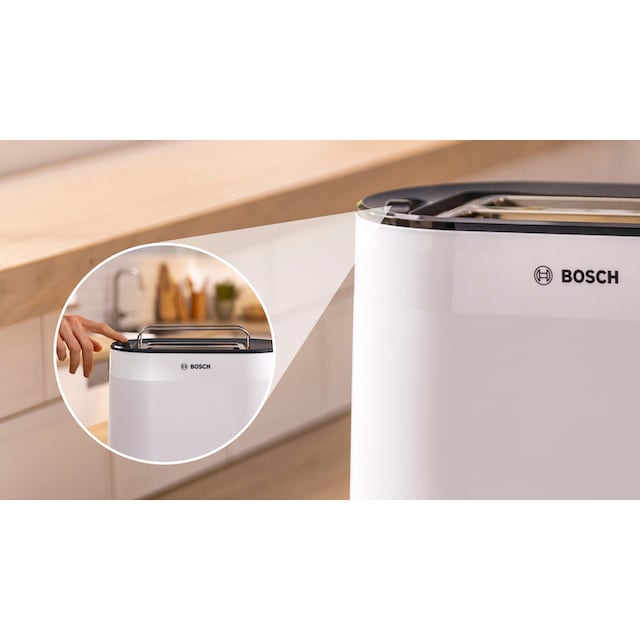 BOSCH Toaster »MyMoment TAT2M121«, 2 Schlitze, für 2 Scheiben, 950 W,  integrierter Brötchenaufsatz, Auftaufunktion, Brotzentrierung, AutoOff |  BAUR