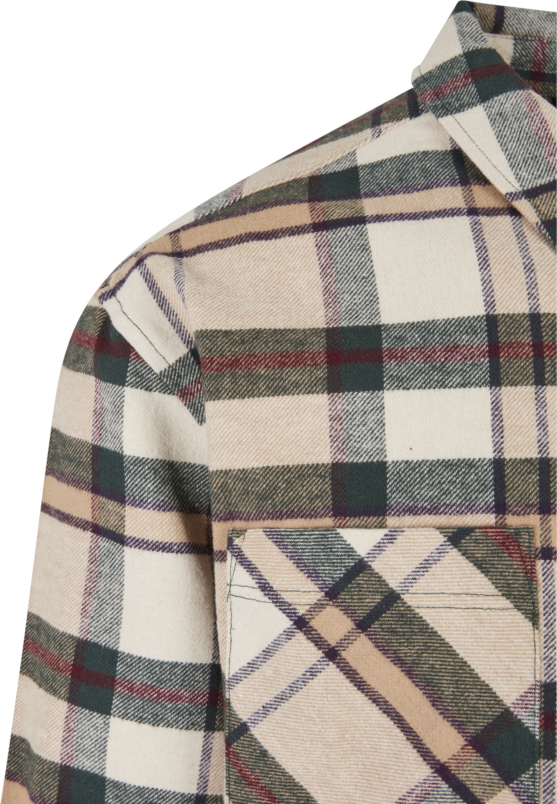 URBAN CLASSICS Langarmhemd »Urban Classics Herren Checked Mountain Shirt« 1 Stk.