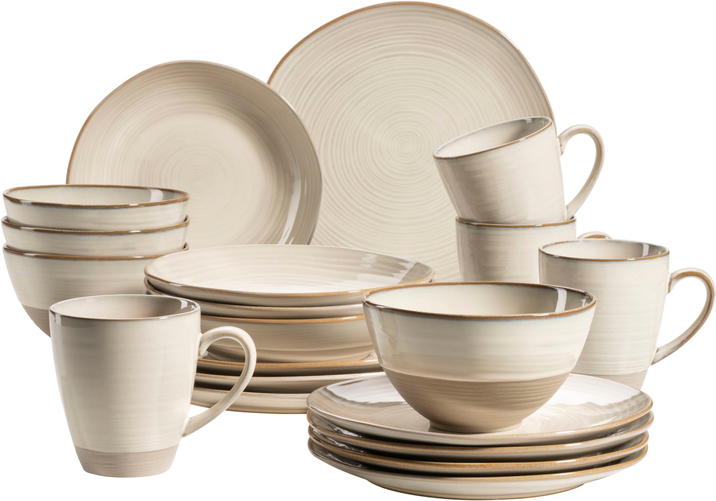 MÄSER Kombiservice "Geschirr-Set, Service Nottingham" spiralförmiges Linien günstig online kaufen