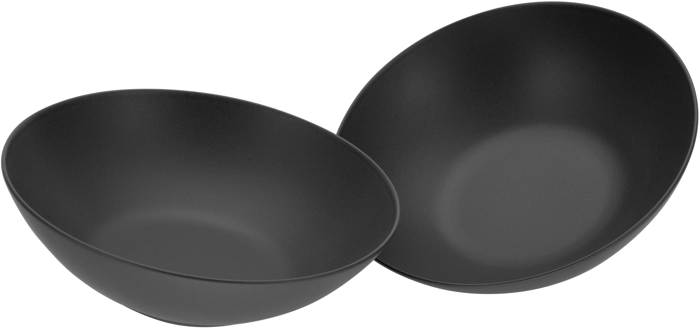 Salatschüssel »Soft Touch Black«, 2 tlg., aus Steinzeug, Ø 24 cm