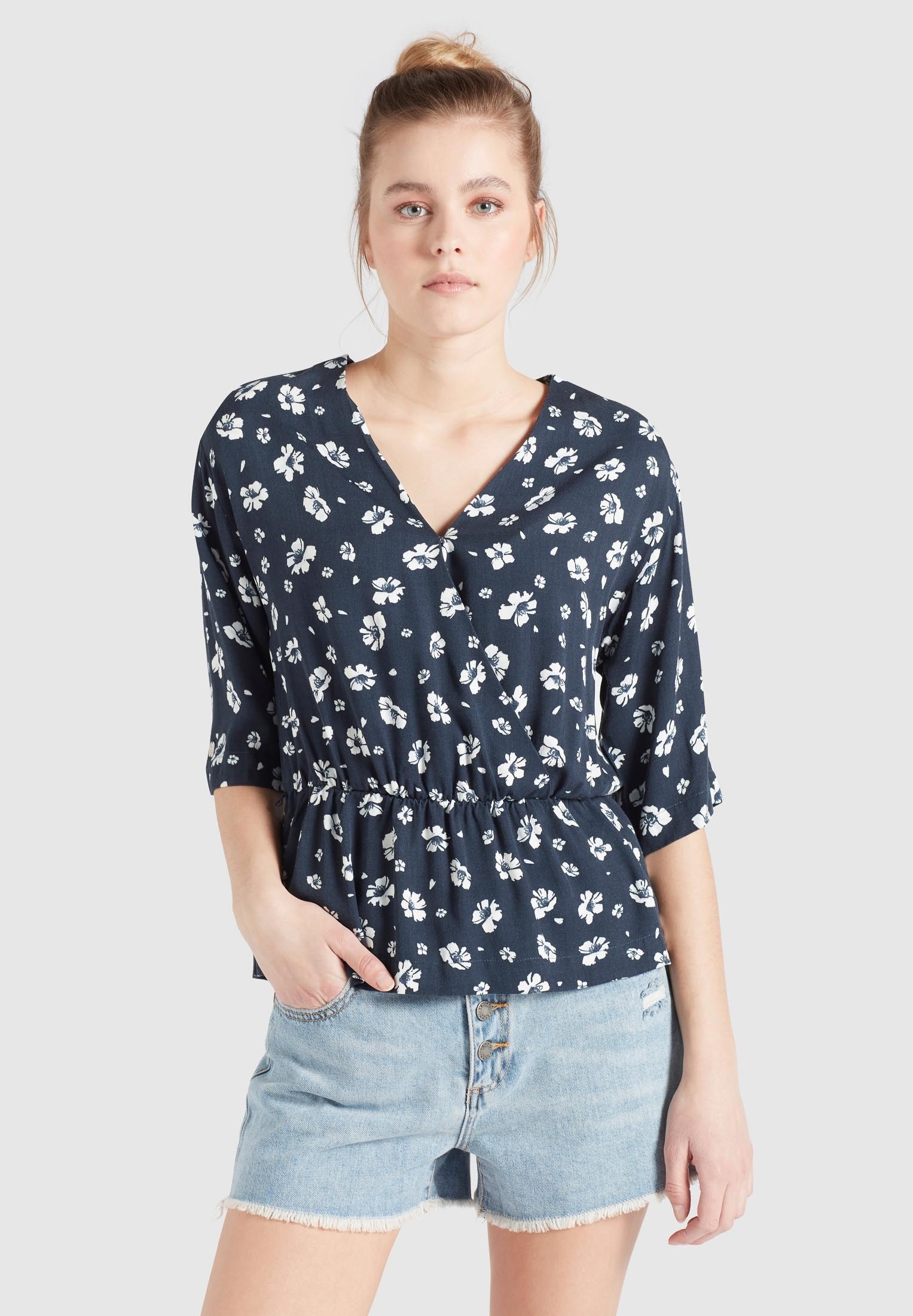 khujo Shirtbluse »RINALDA«, aus Viskose in Wickel-Optik