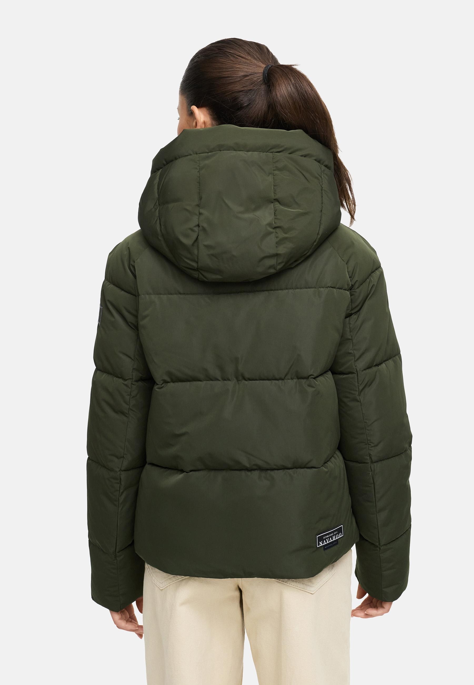 Navahoo Steppjacke »Frostherz XIV«, mit Kapuze, Kurze gesteppte Damen Winterjacke mit abnehmbarer Kapuze