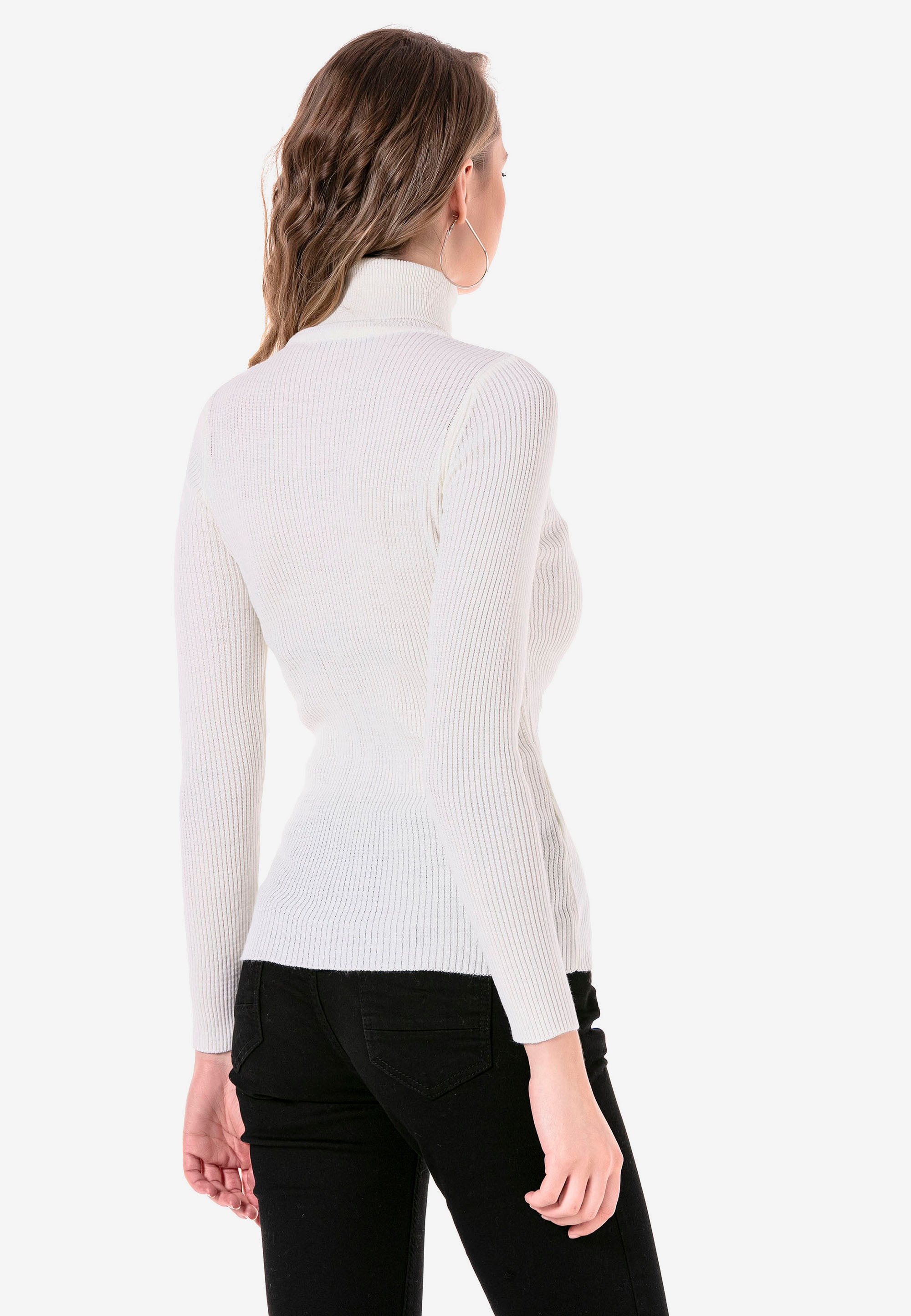 Cipo & Baxx Rollkragenpullover, in elegantem Design