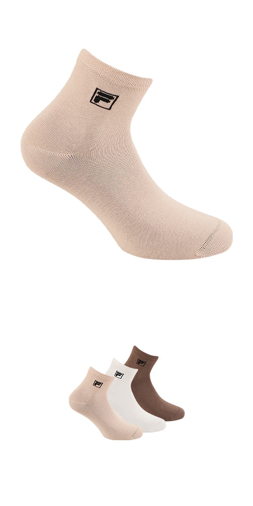 Fila Kurzsocken "UNISEX QUARTER PLAIN SOCKS" 3 Paar tlg. mit eingestrickem günstig online kaufen