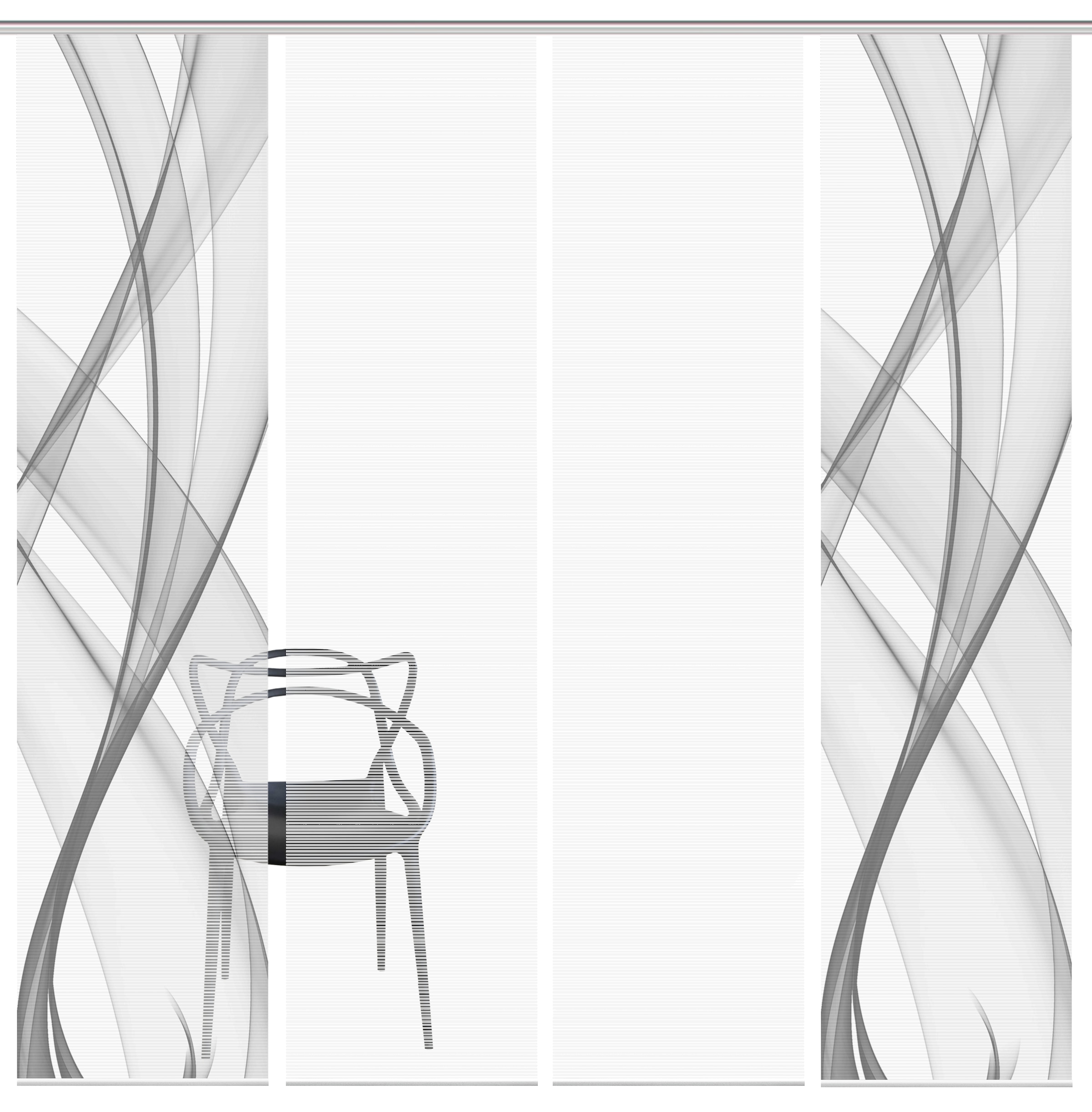 Vision Schiebegardine »PACOLIA« Paneelwagen 4 Stk. tlg. SET,SCHIEBEVORHANG,BAMBUS,DIGITALDRUCK