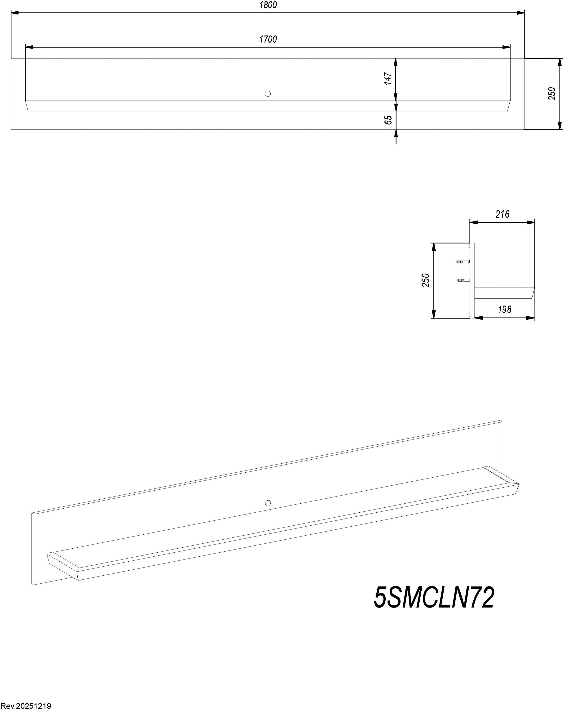 Home affaire Wandboard »Lincoln, Wandregal im Landhausstil, Wandhalter mit Ablagefläche« edles Design, in zwei Größen verfügbar, vielseitig einsetzbar
