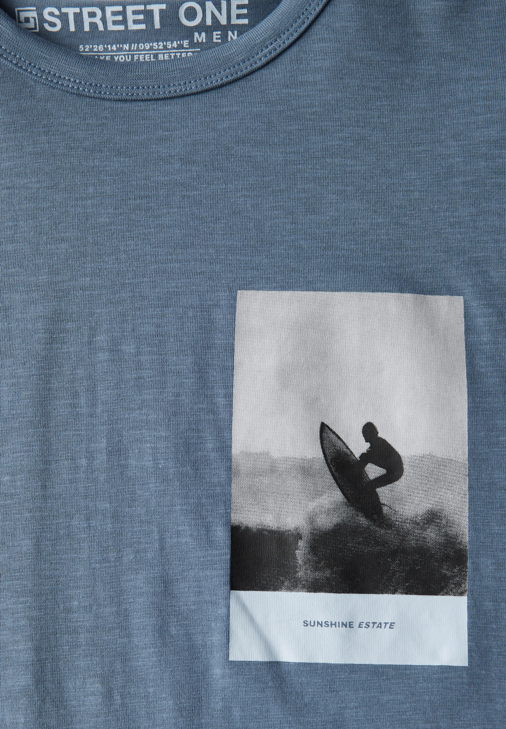 STREET ONE MEN T-Shirt, aus reiner Baumwolle