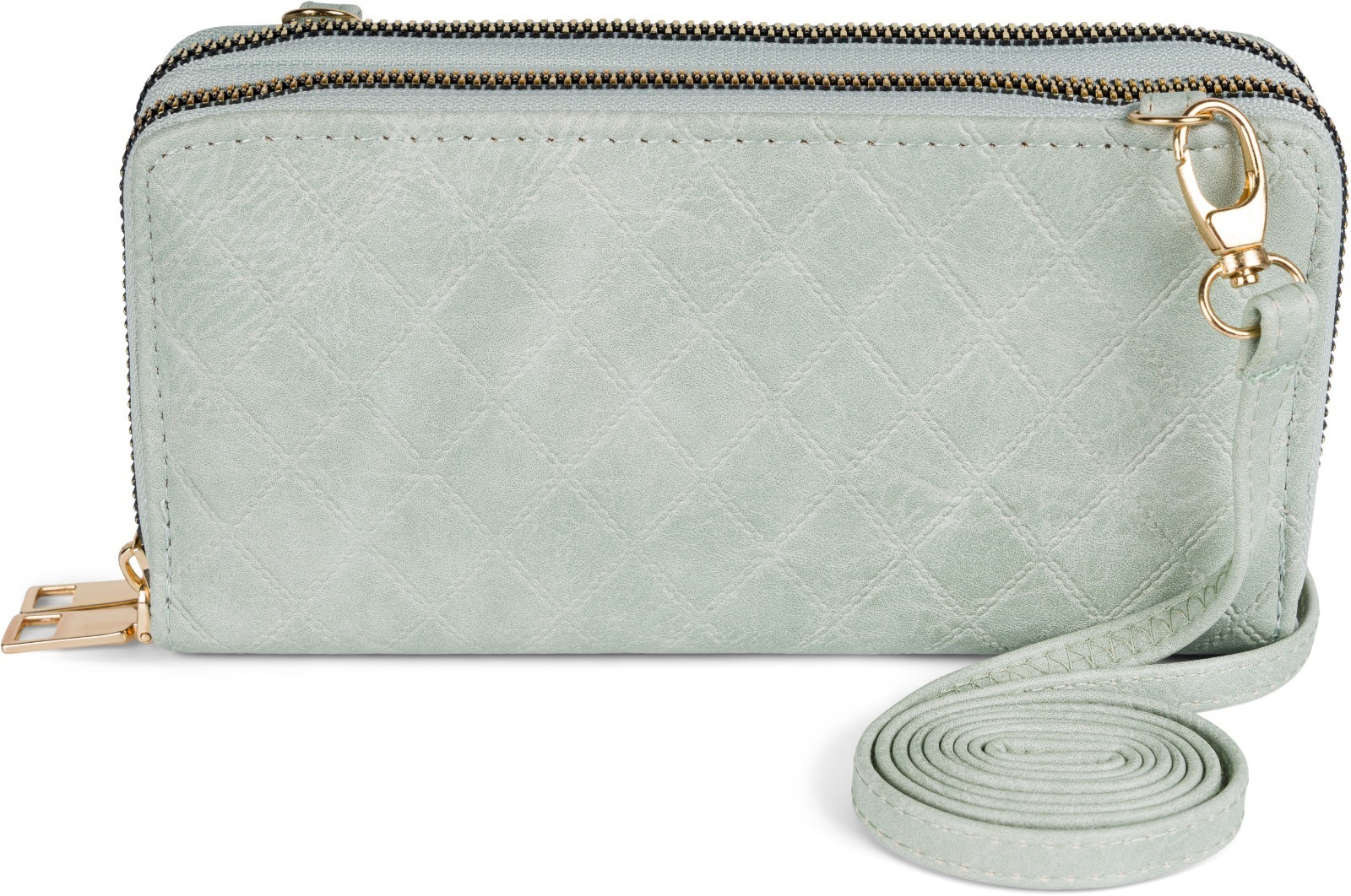 styleBREAKER Mini Bag "2 in 1 Umhängetasche - Geldbörse Rauten"