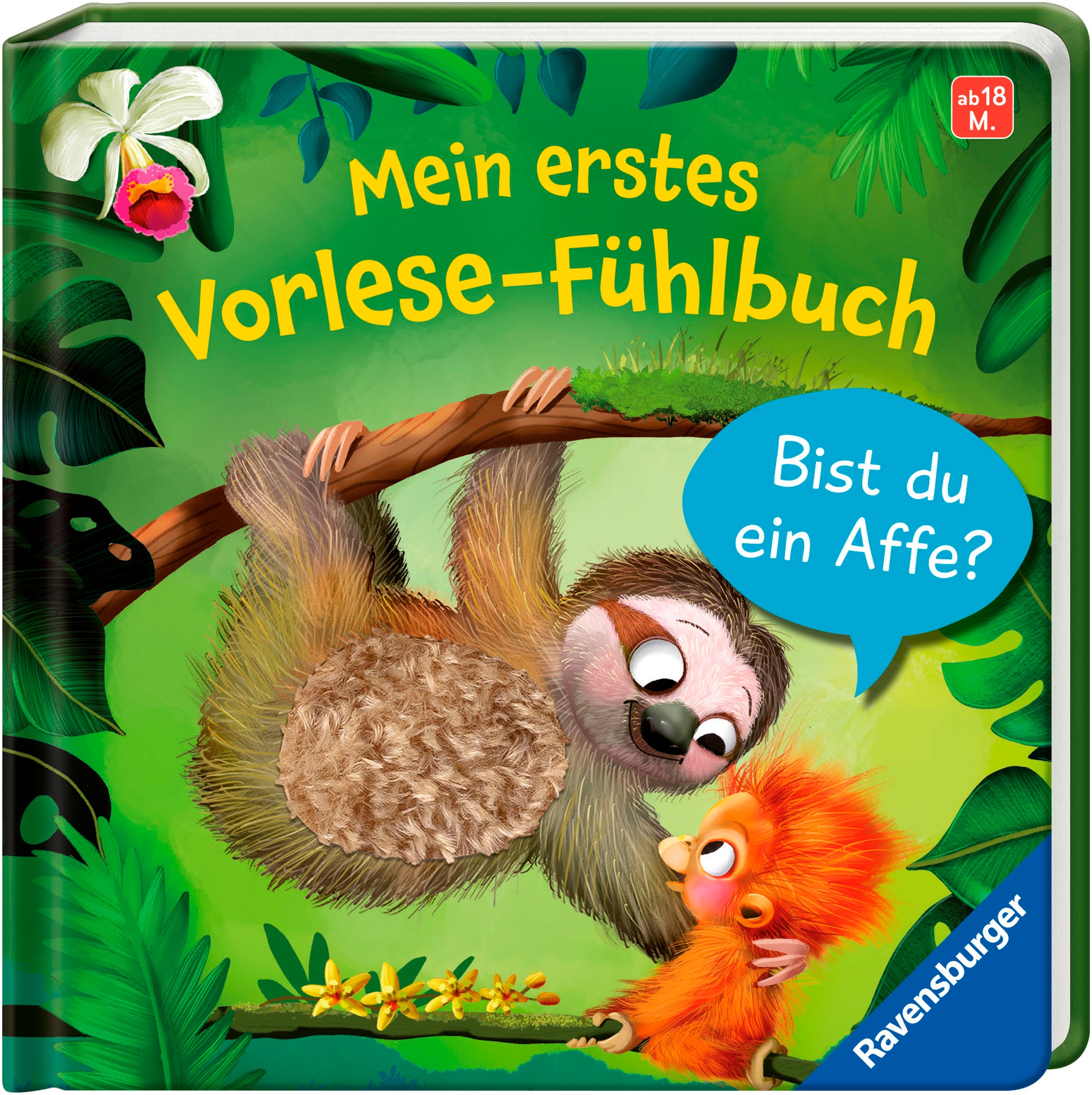 Ravensburger Buch "Pappbilderbuch, Mein erstes Vorlese-Fühlbuch: Bist du ein Affe?", FSC - schützt Wald - weltweit