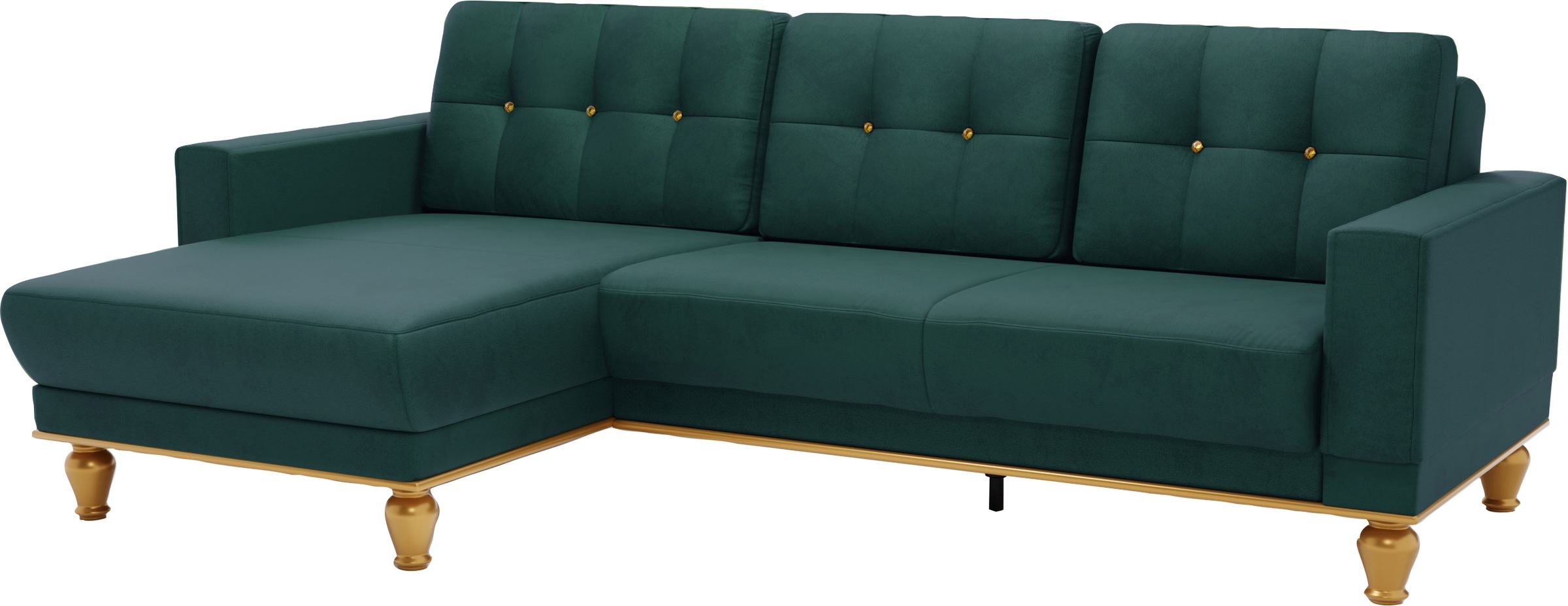 sit&more Ecksofa »Orient 5 L-Form«, mit Strass-Stein, wahlweise mit Bettfunktion und Bettkasten