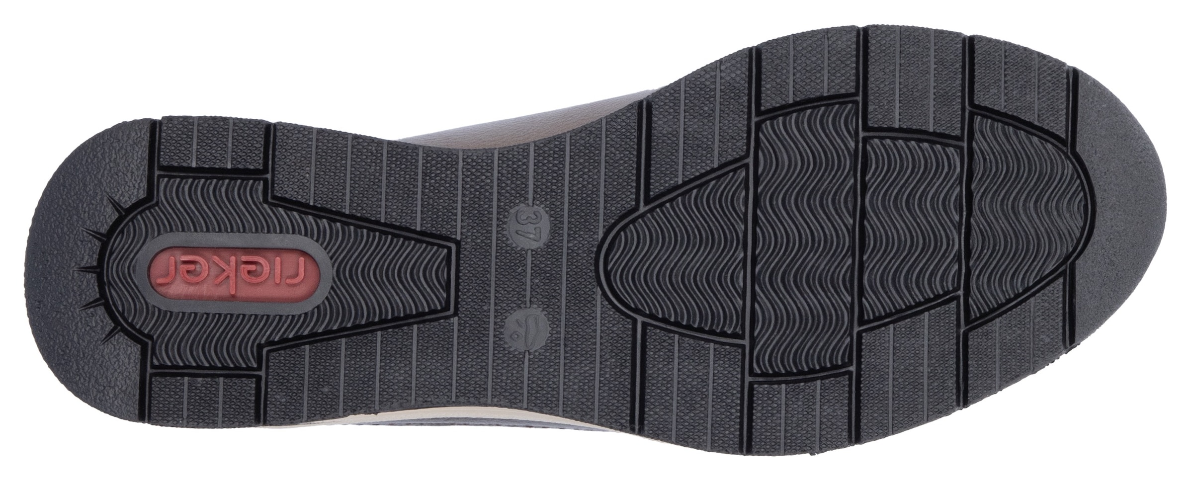 Rieker Keilsneaker, Freizeitschuh, Schnürschuh mit Schaftrandpolsterung, schmale Form