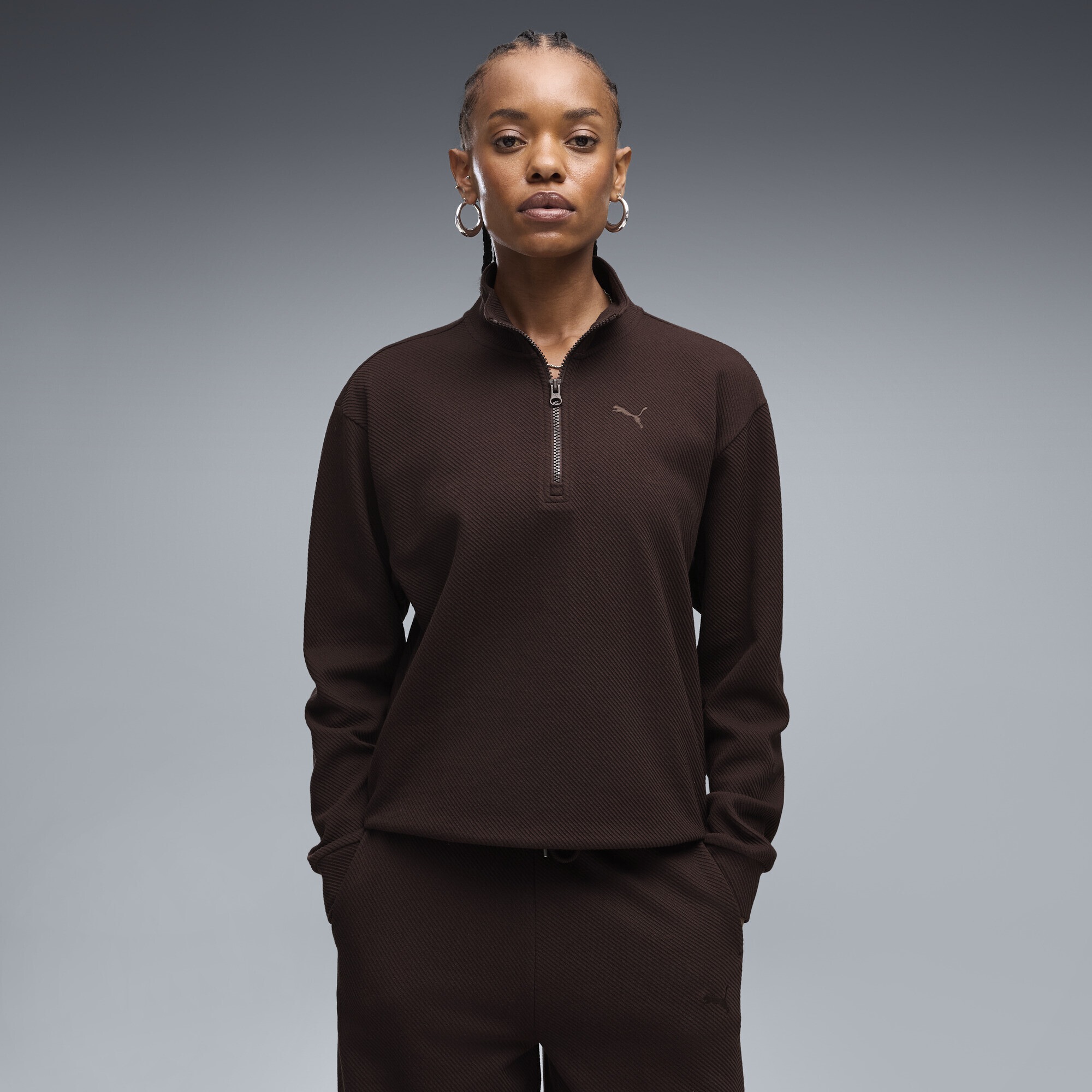 PUMA Sweatshirt »Essentials Elevated Standard Sweatshirt mit Reißverschluss bis«
